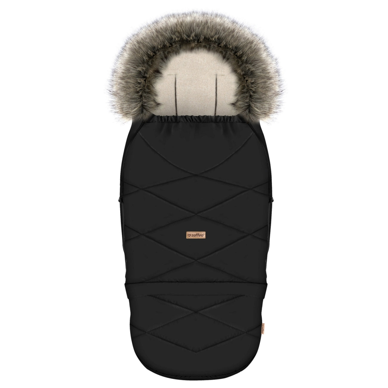 Fußsack GrowUP Aspen, Black – mitwachsender Babyfußsack 0–36 Monate
