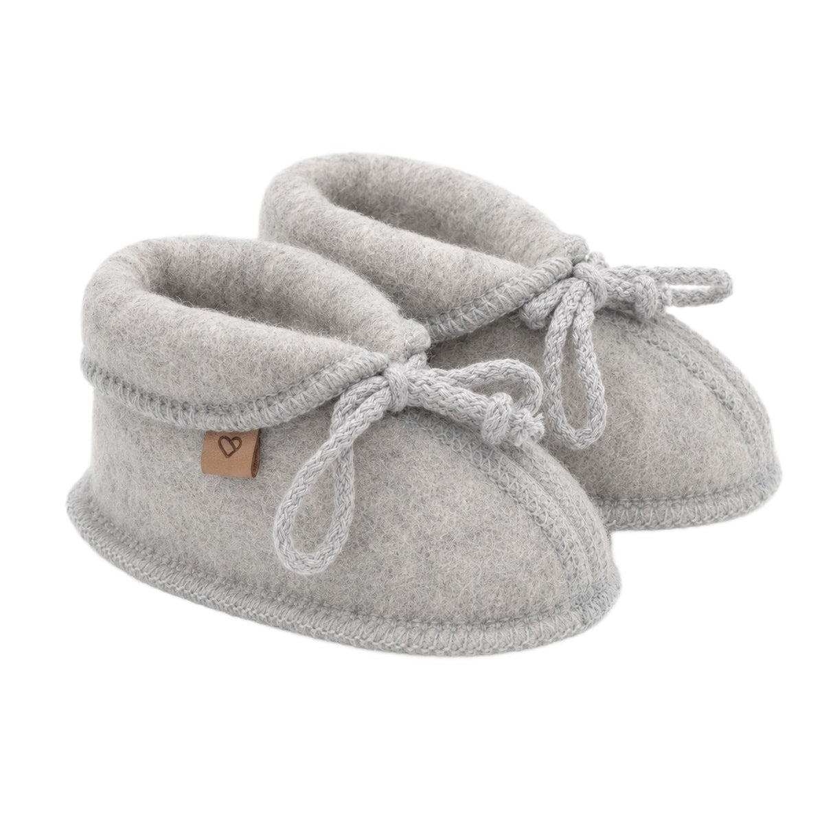 Woll-Babyschuhe mit Schnürung Grau