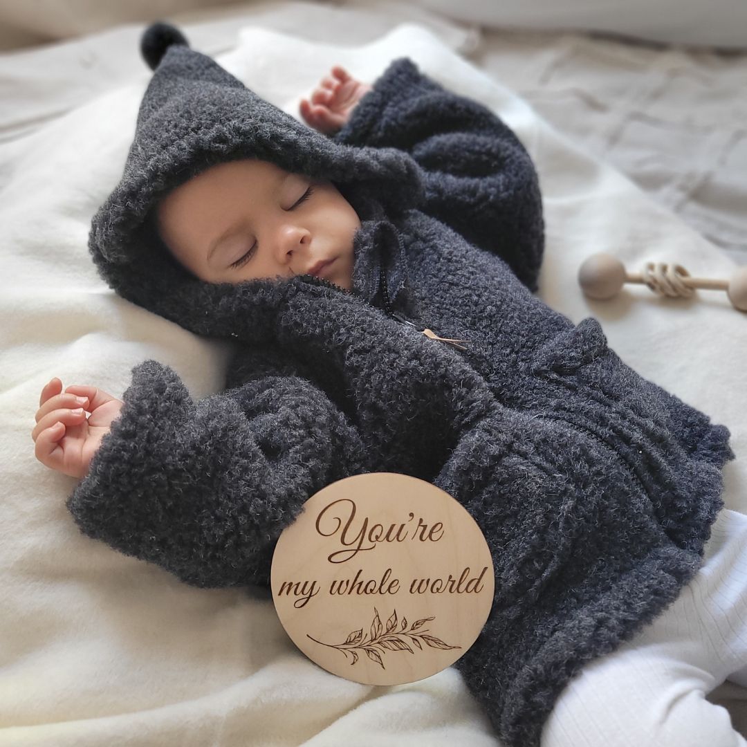 Wolljacke Meri, Graphit