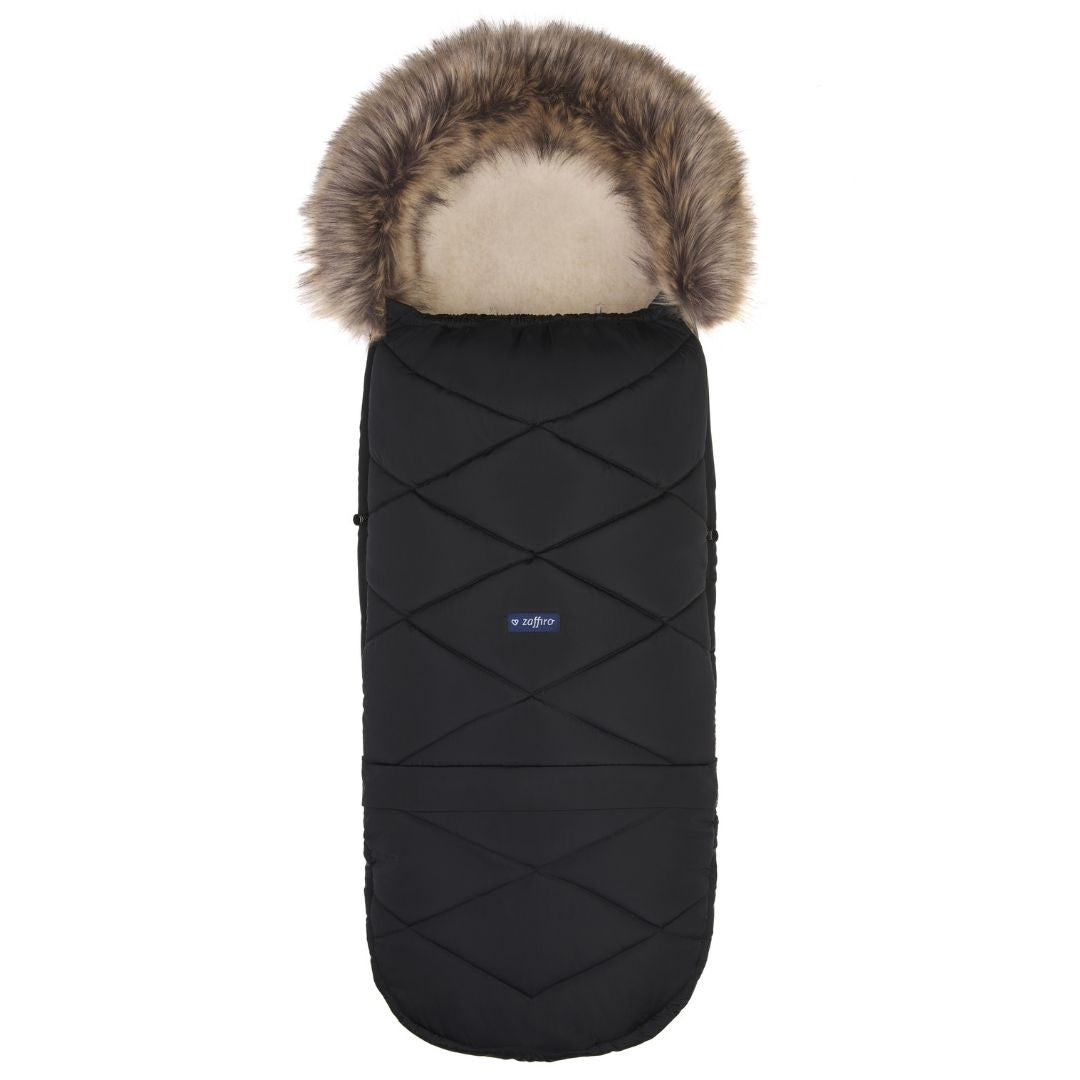Fußsack GrowUP Wool, Schwarz