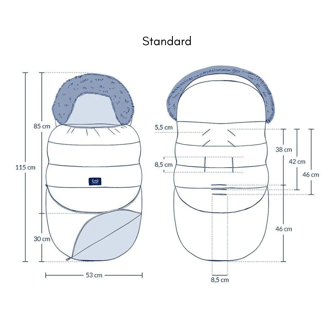 Kinderwagen Fußsack Combo mit Verlängerung, Sand
