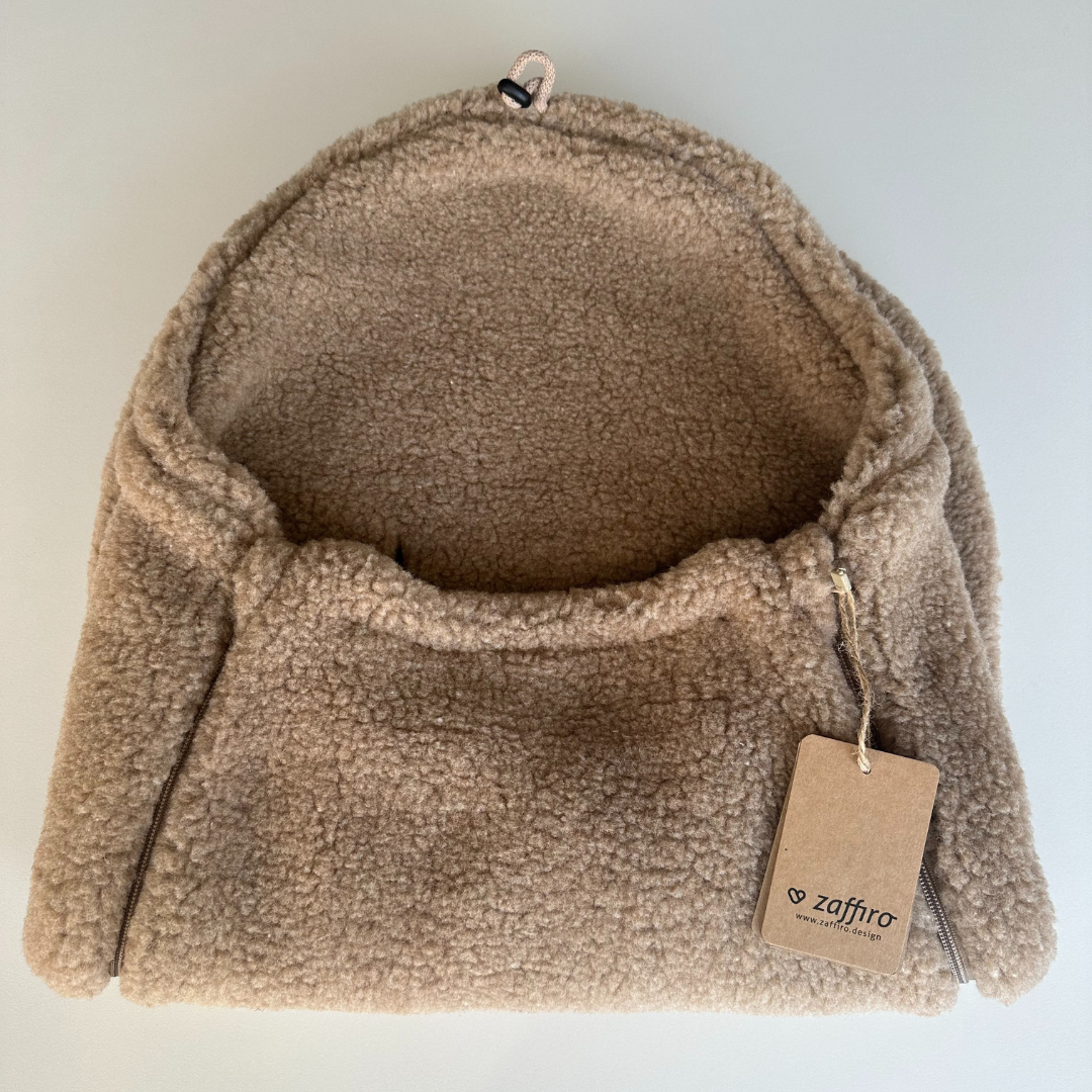 Fußsack Mini Wool Bouclé, Brown