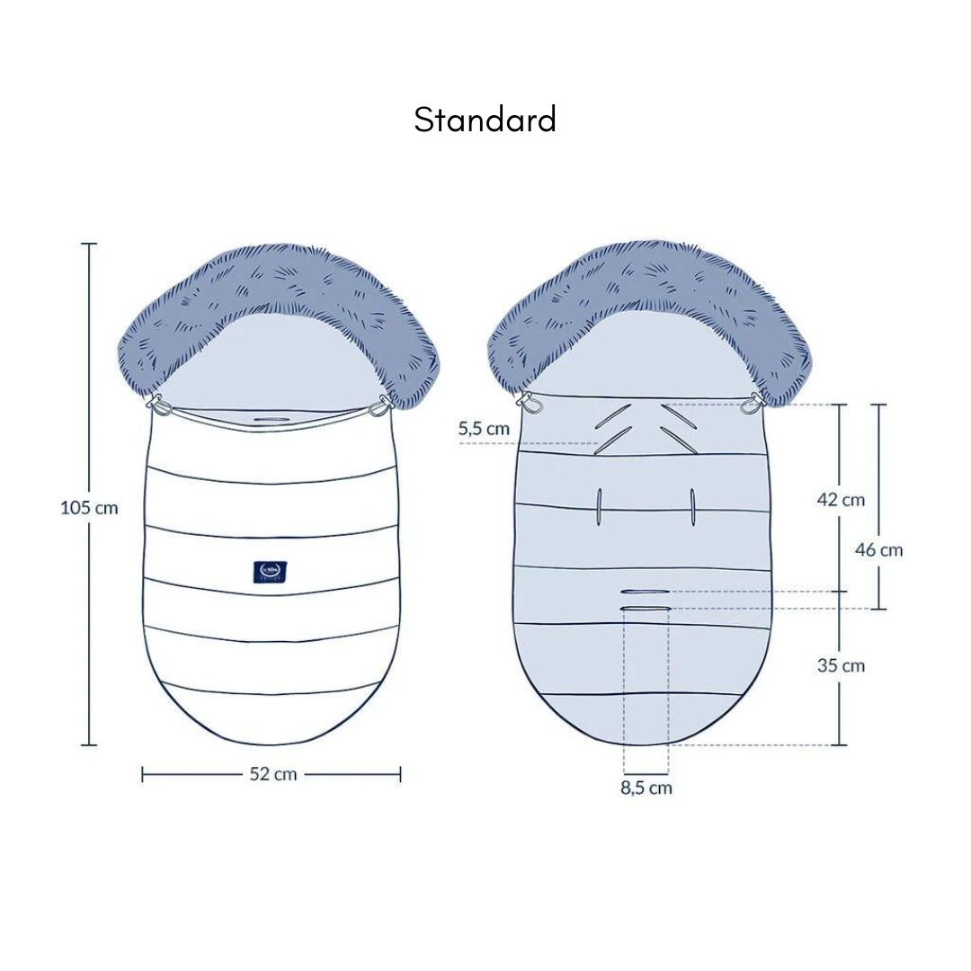 Kinderwagen Fußsack Uni, Sand