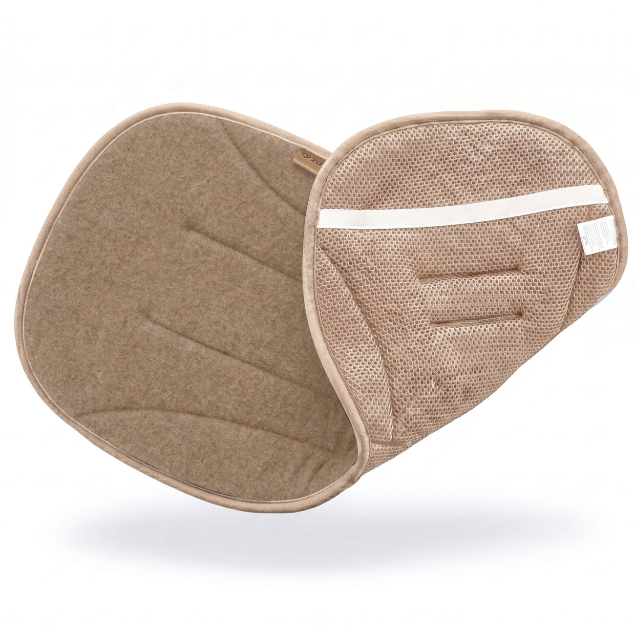 Atmungsaktive Kinderwagen-Sitzauflage Wolle, Brown