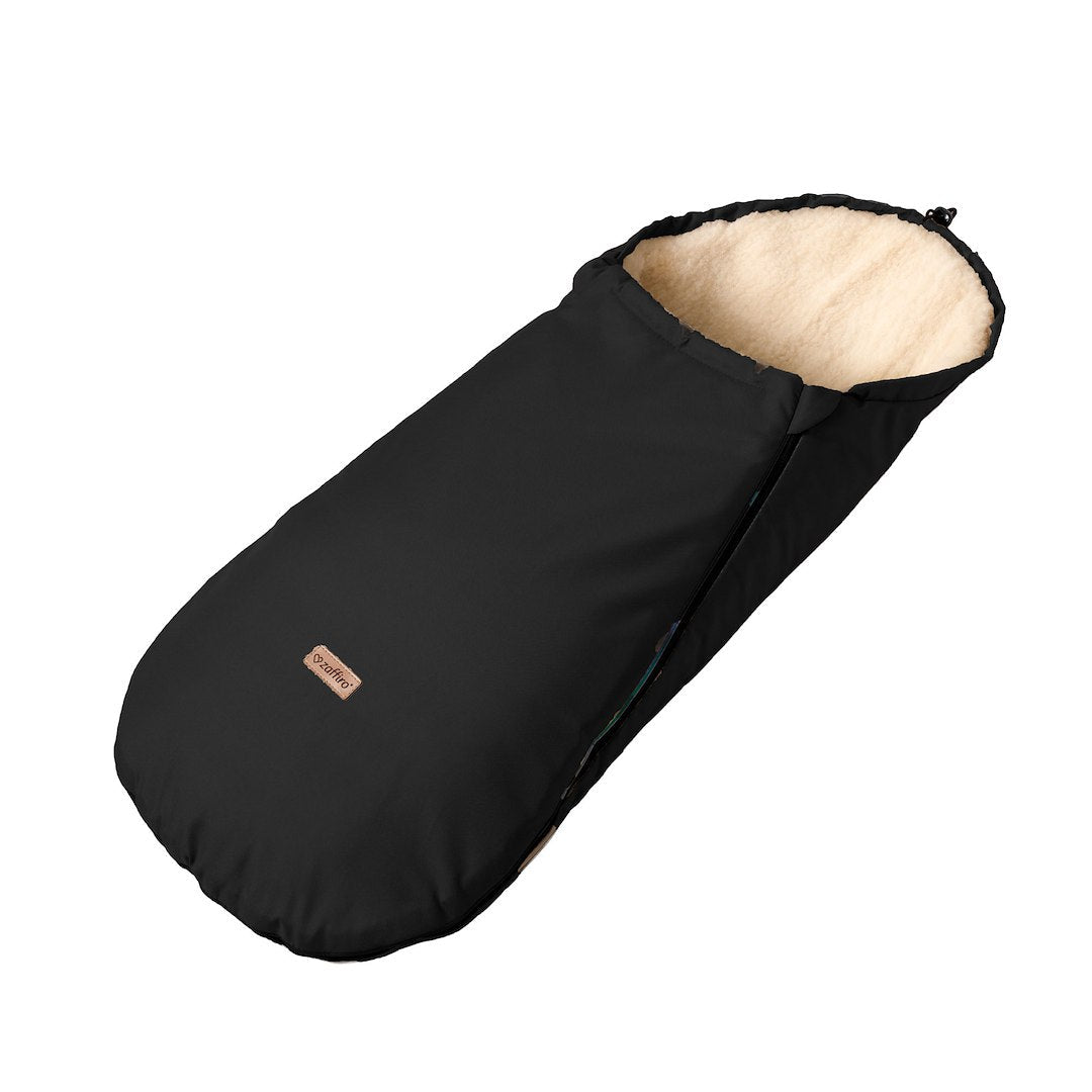 Wollfußsack Mini Nordico 0–12 Monate Black