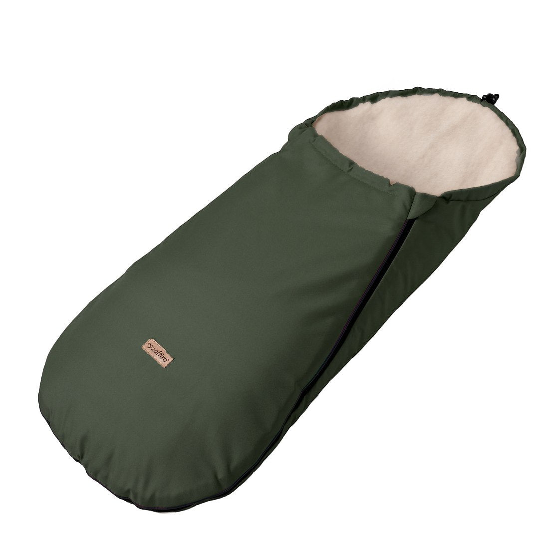 Wollfußsack Mini Scandi 0–12 Monate Khaki