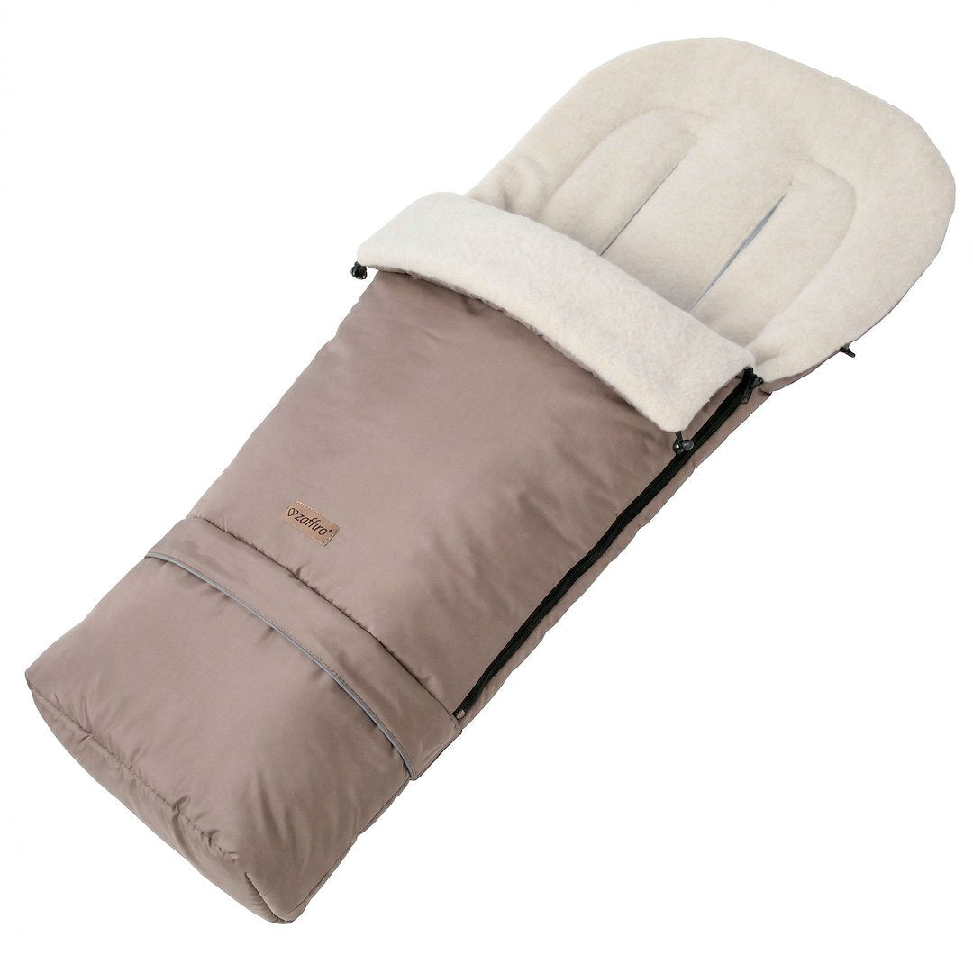 Fußsack SleepGrow Aspen Latte – Premium-Schurwolle 400g