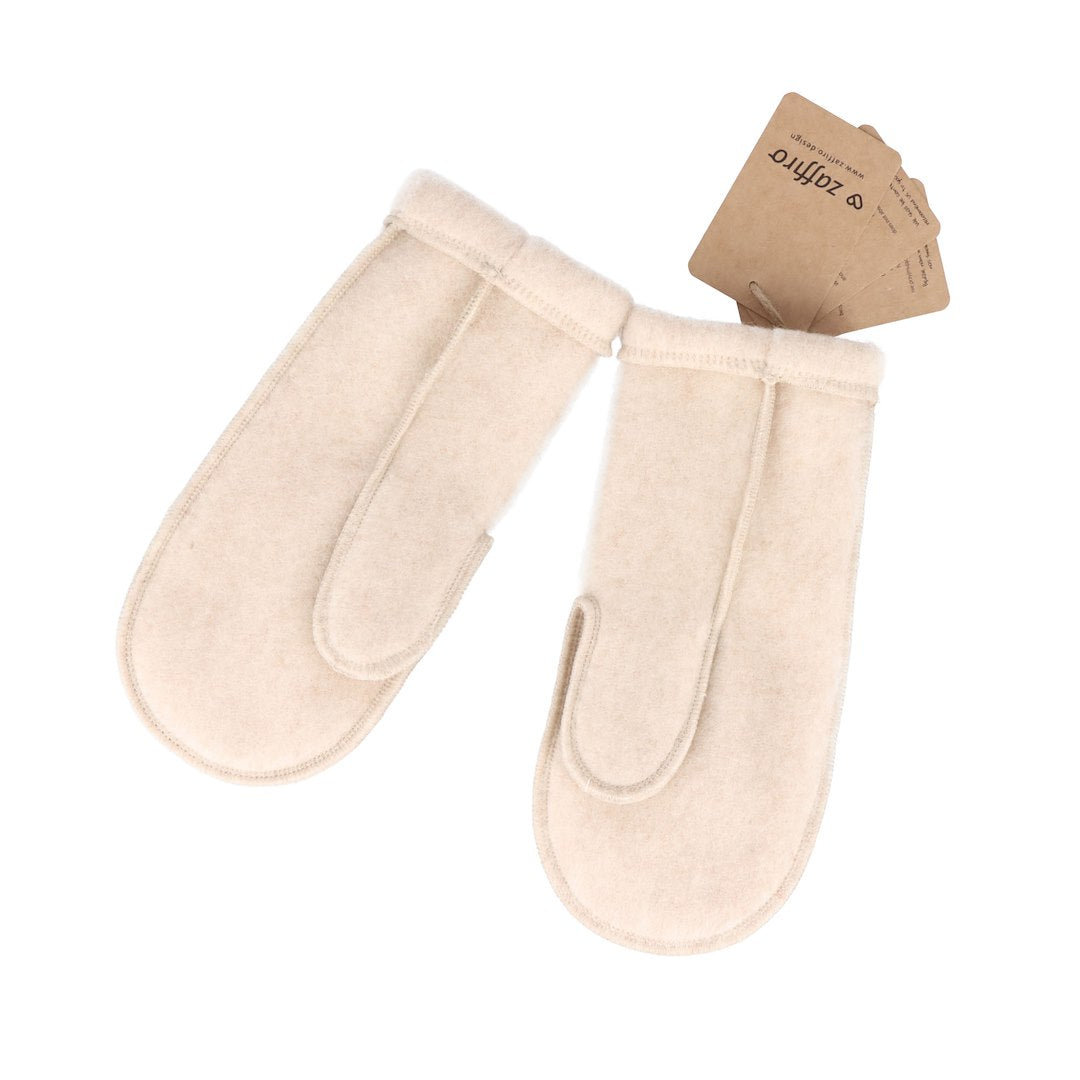 Handschuhe aus Premium-Schurwolle, Beige