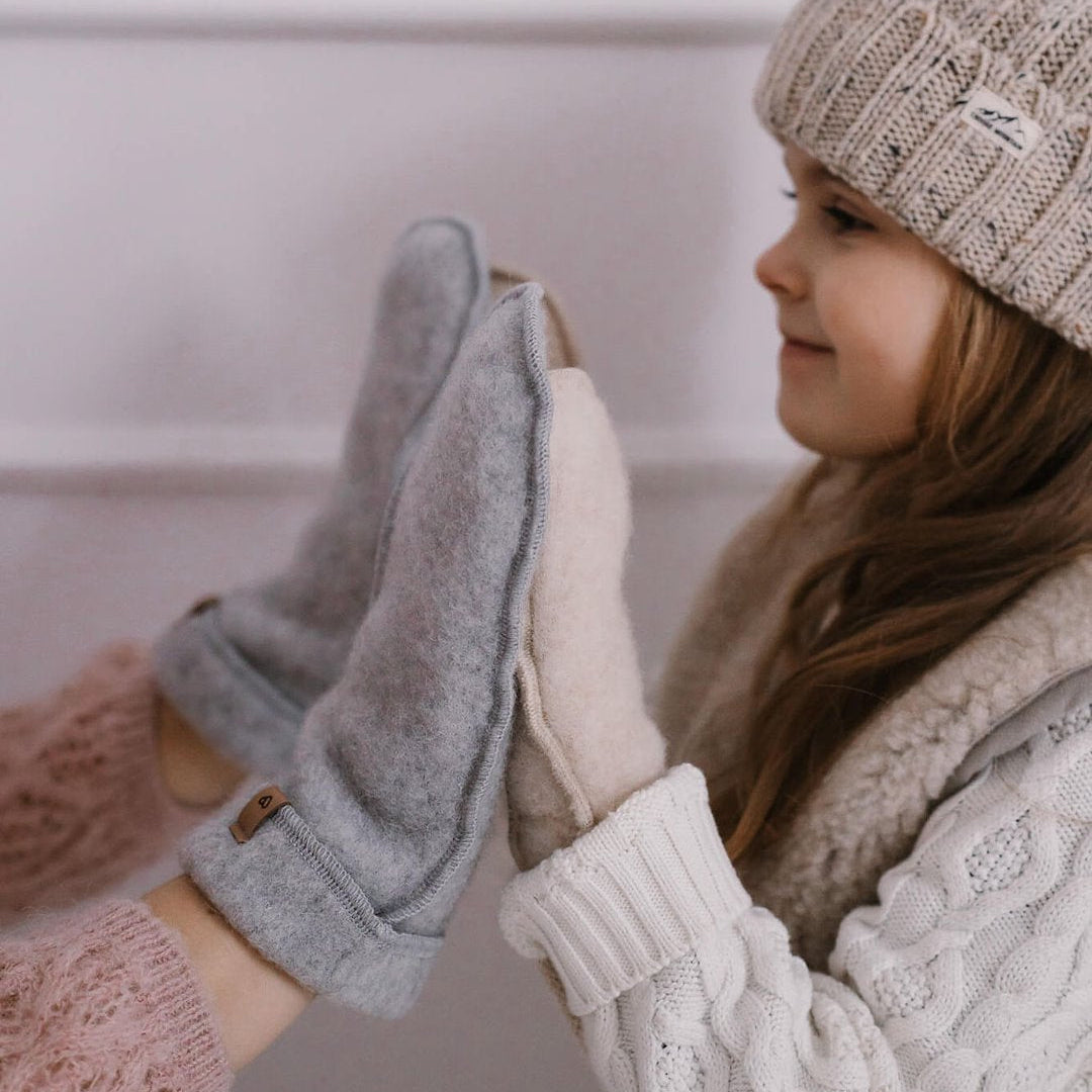 Handschuhe aus Premium-Schurwolle, Grey