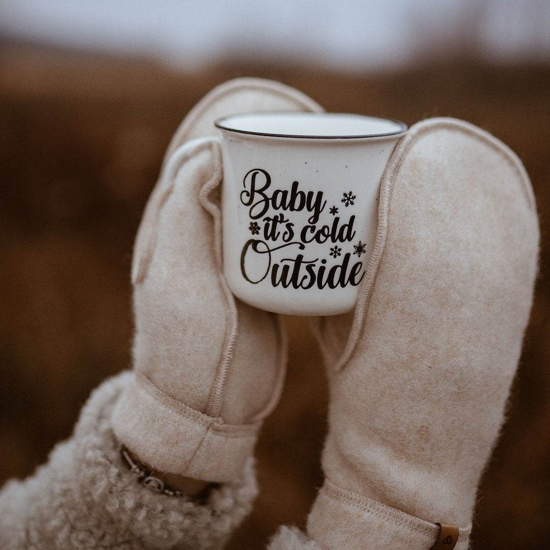 Handschuhe aus Premium-Schurwolle, Beige