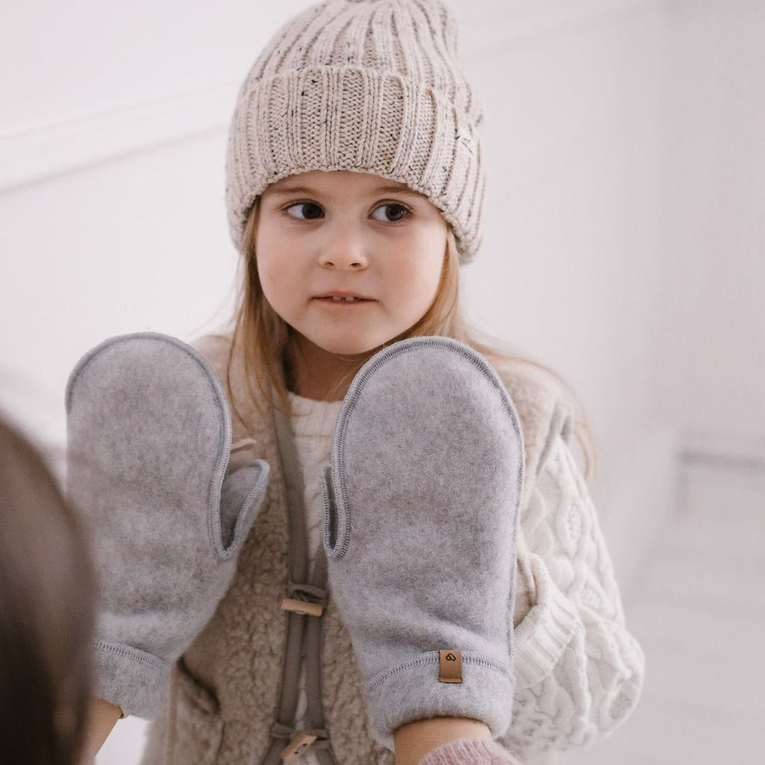 Handschuhe aus Premium-Schurwolle, Grey