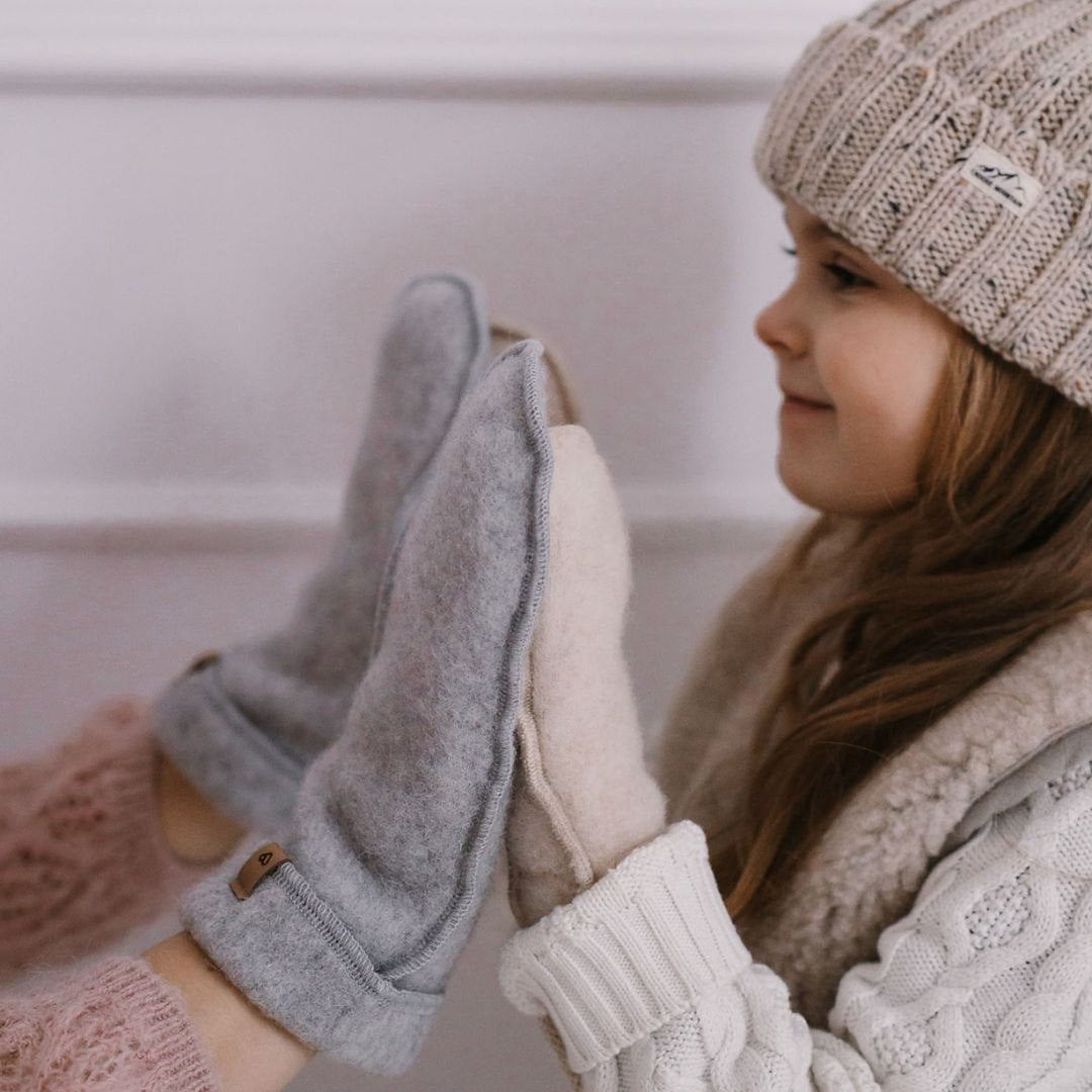 Handschuhe aus Premium-Schurwolle, Grey