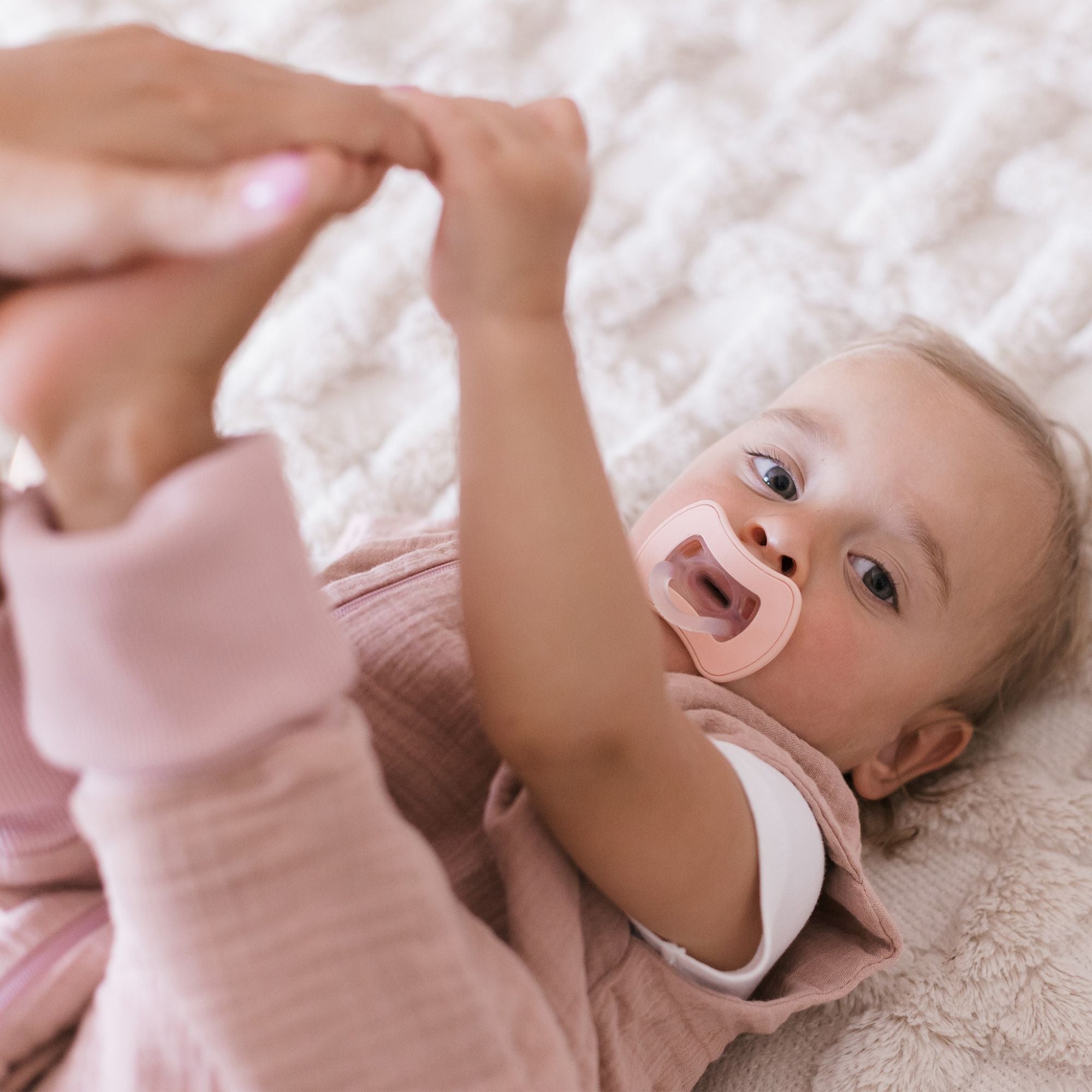 Babyschlafsack mit Beinen, Baby Pink