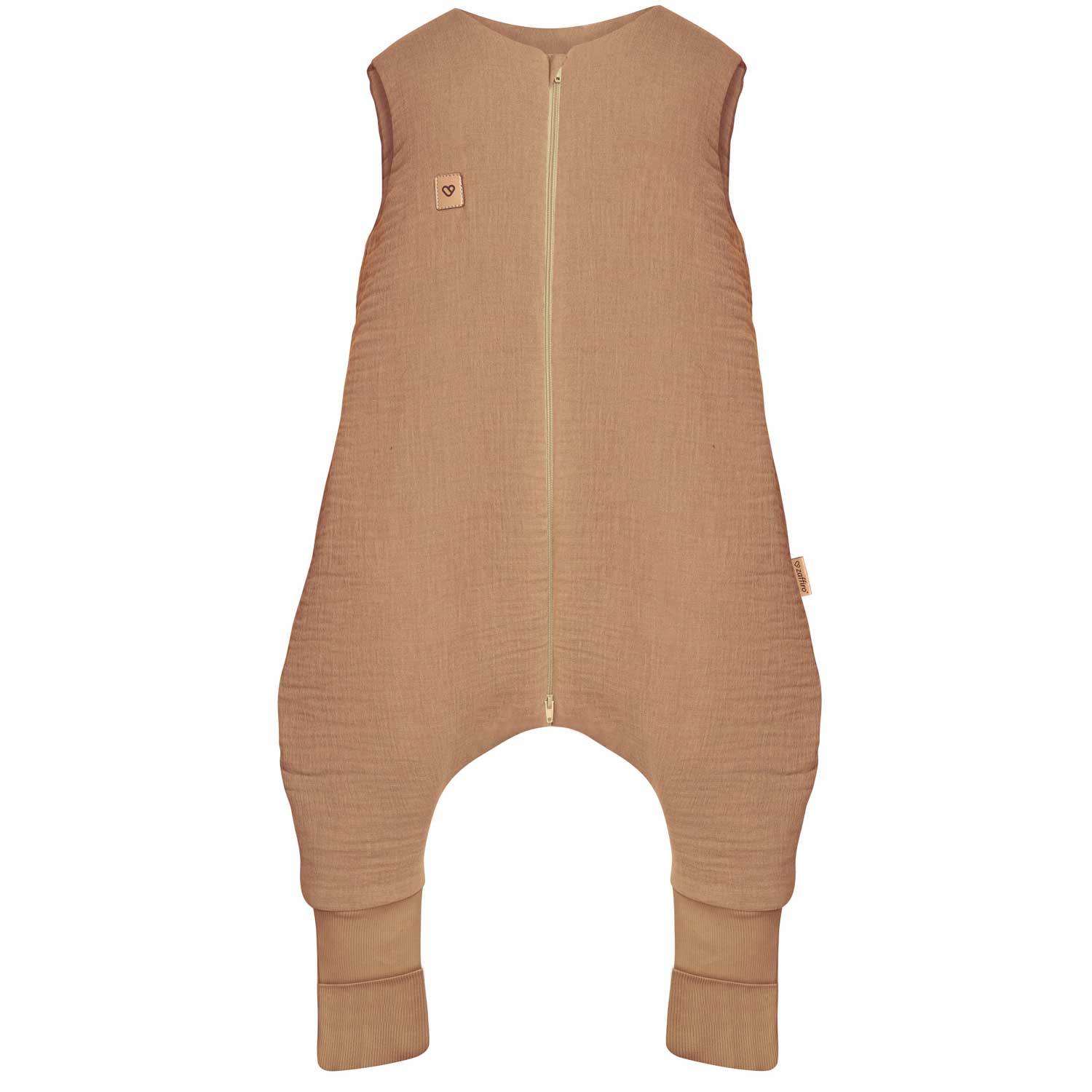 Babyschlafsack mit Beinen aus Musselin – 1,5 TOG Toffee