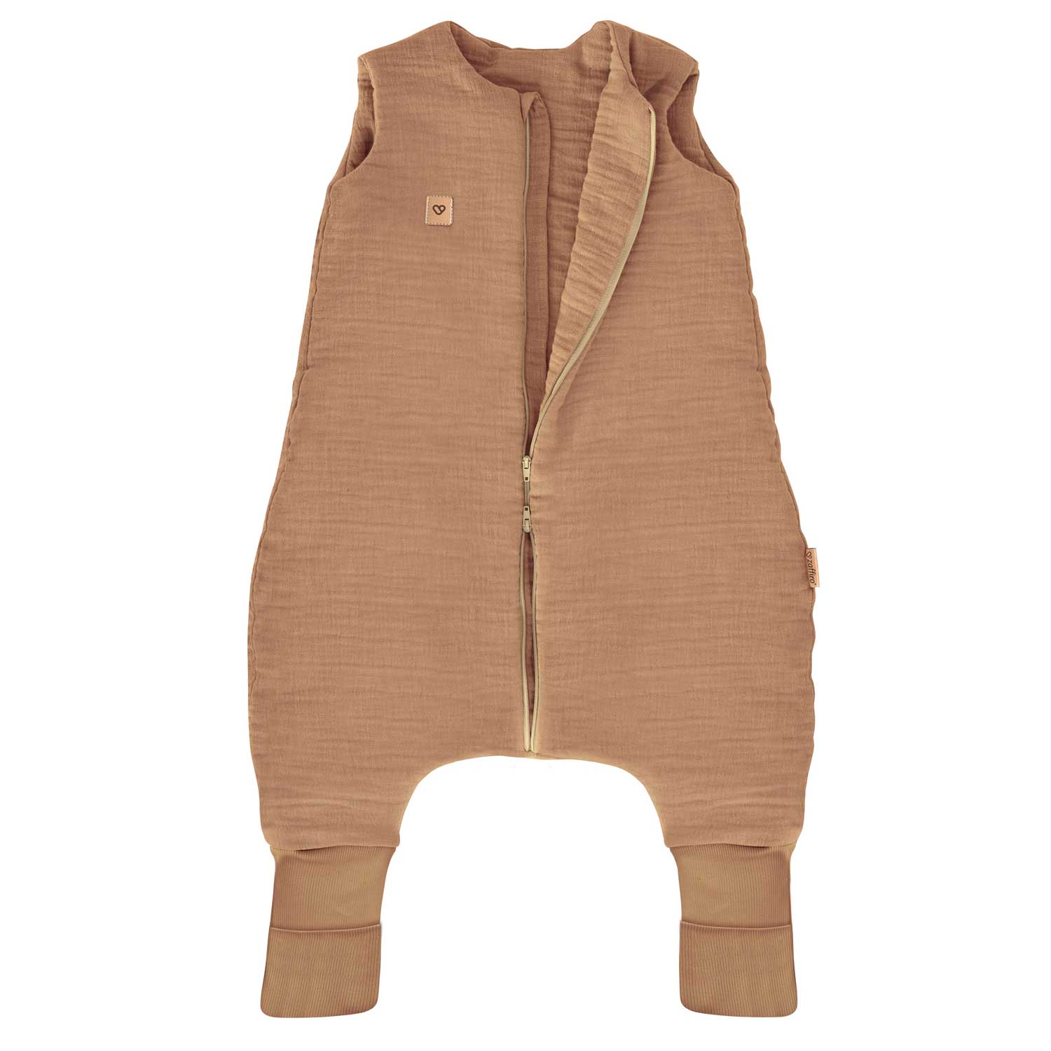 Babyschlafsack mit Beinen aus Musselin – 1,5 TOG Toffee