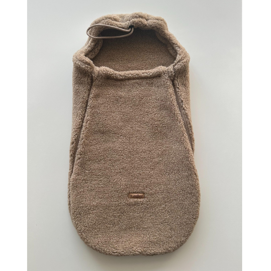Fußsack Mini Wool Bouclé, Brown