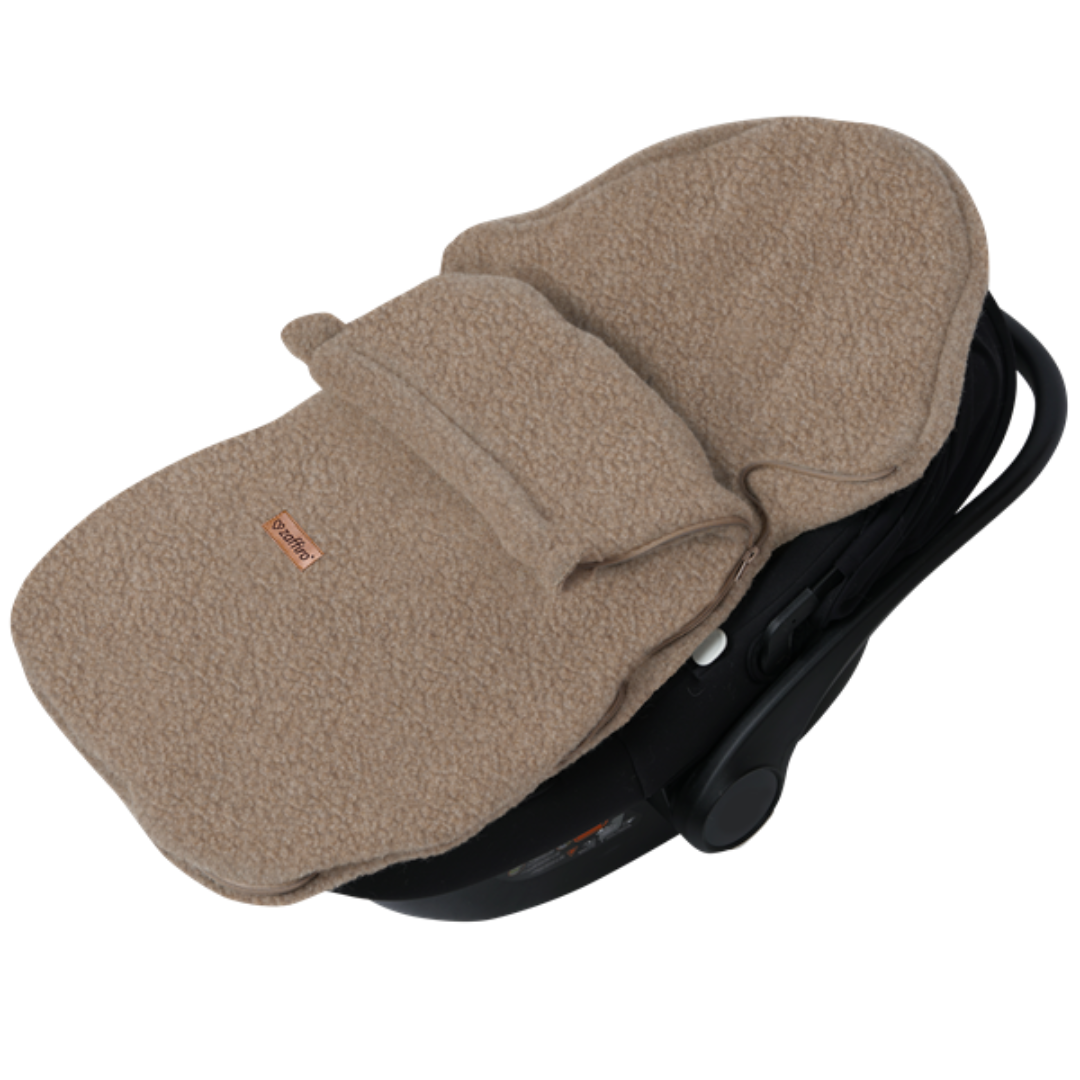 Fußsack Mini Wool Bouclé, Brown
