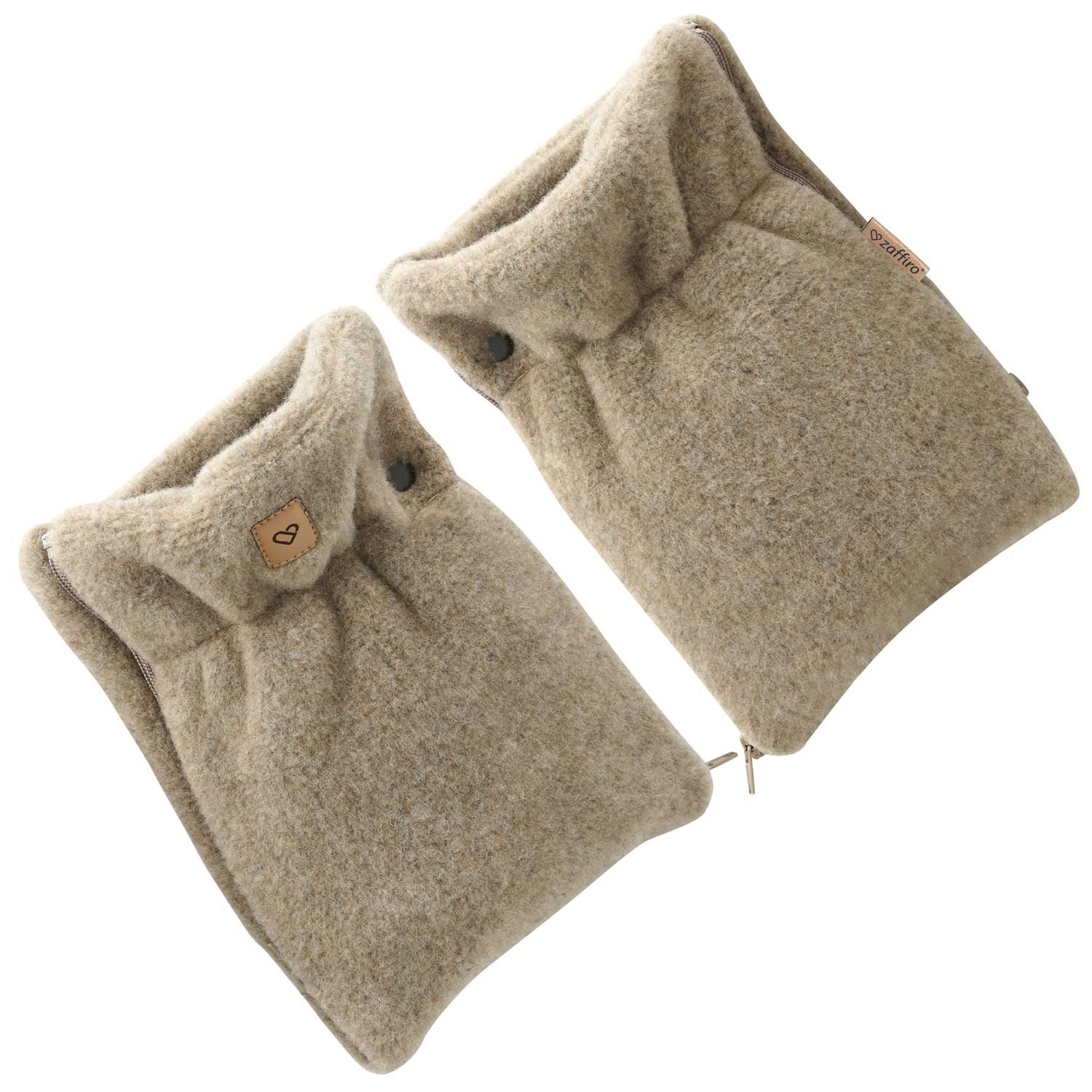 Handwärmer Muffs Wool Brown