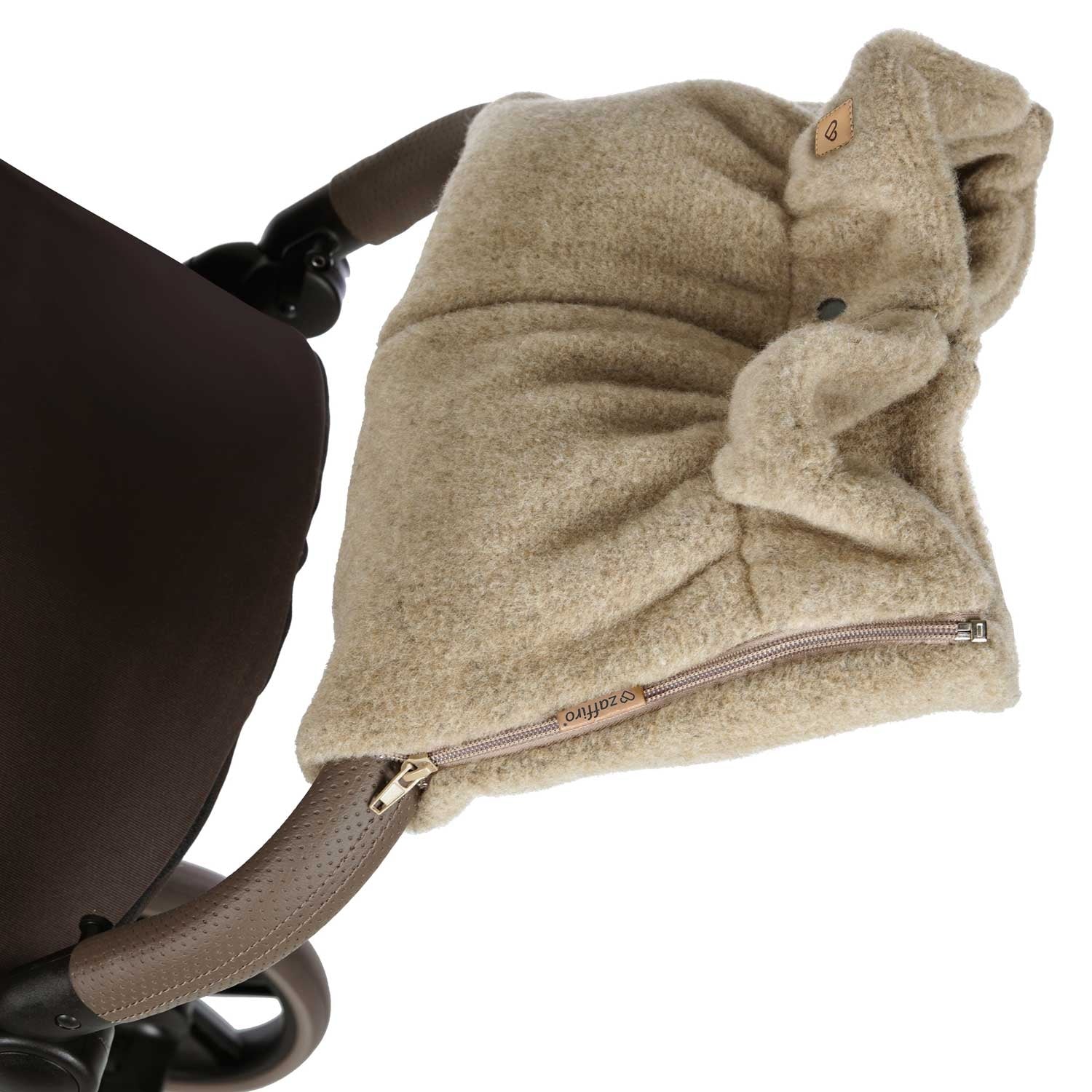 Handwärmer Muffs Wool Brown