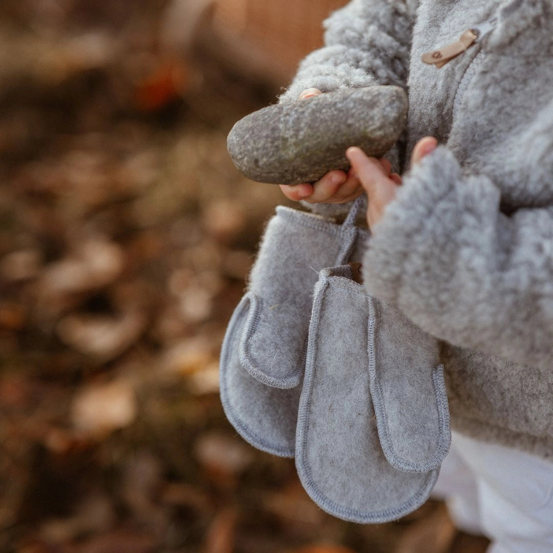 Kinderhandschuhe aus Schafwolle, Brown