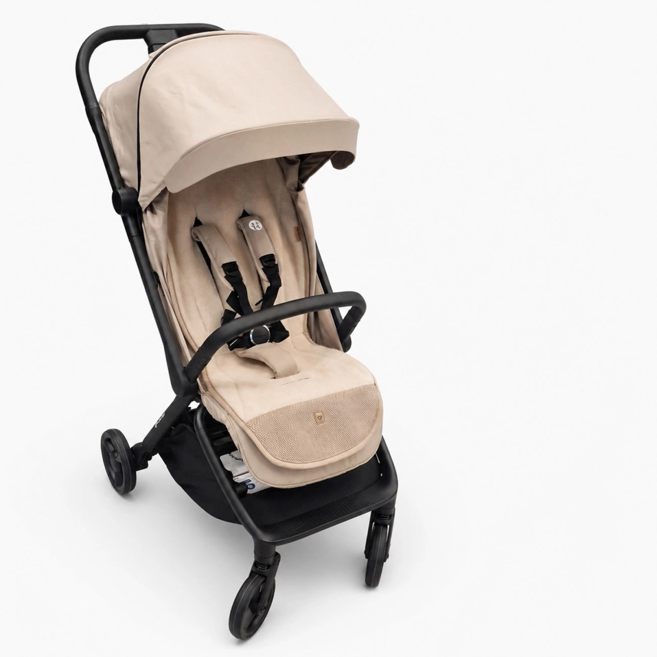 Atmungsaktive Kinderwagen-Sitzauflage Wolle, Beige