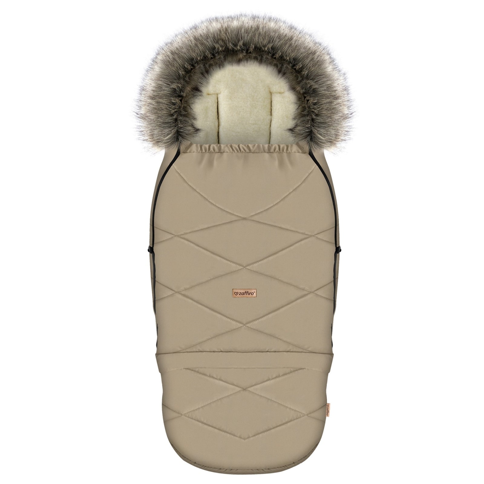 Fußsack GrowUP Nordico, Beige – mitwachsender Babyfußsack 0–36 Monate