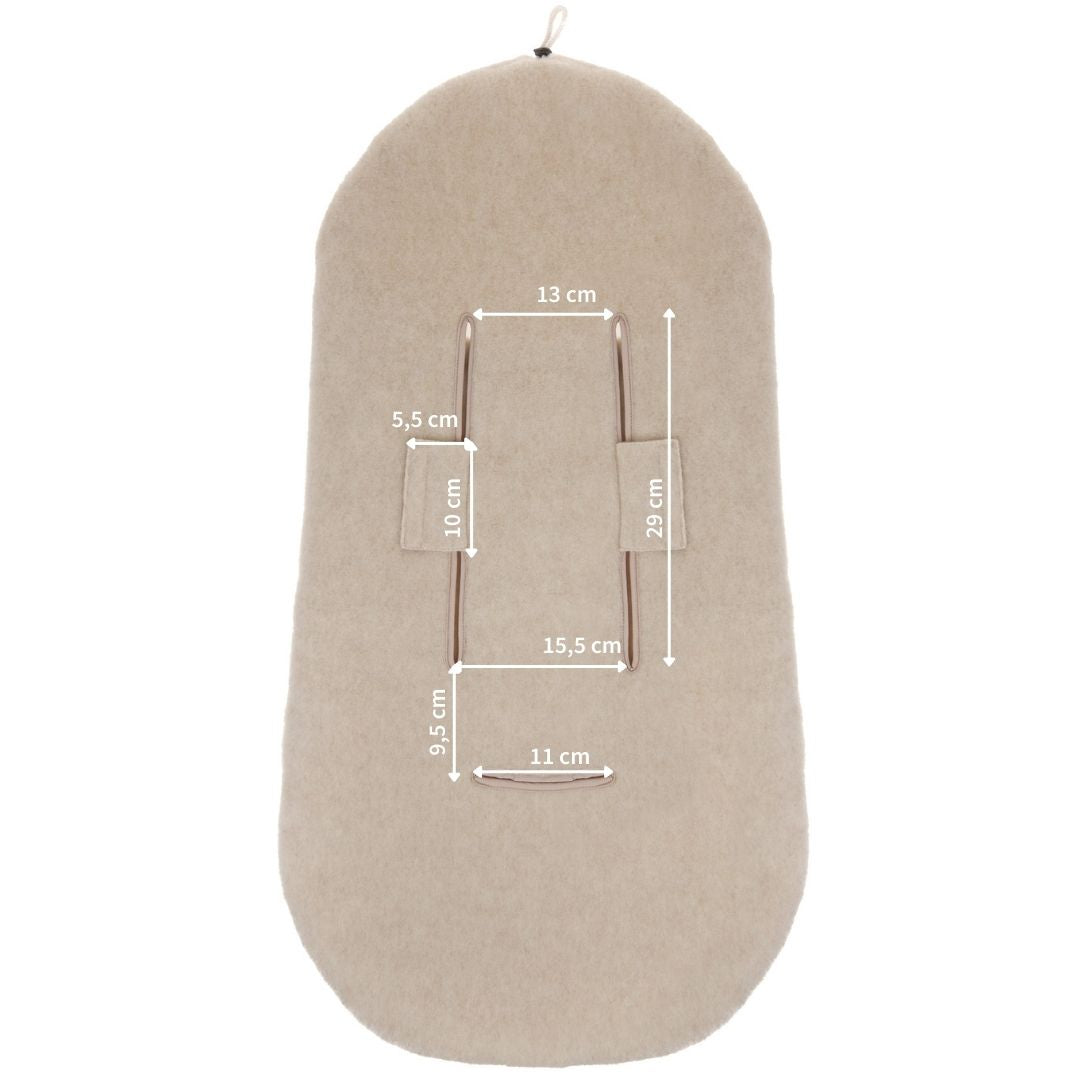 Fußsack Mini Wool, Anthrazite