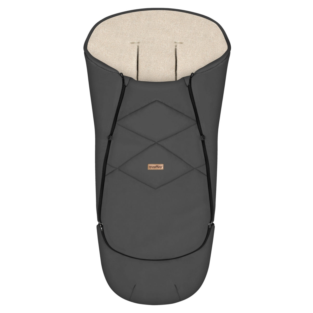 Fußsack EverGrow Aspen, Anthracite – mitwachsender Kinderwagen-Fußsack