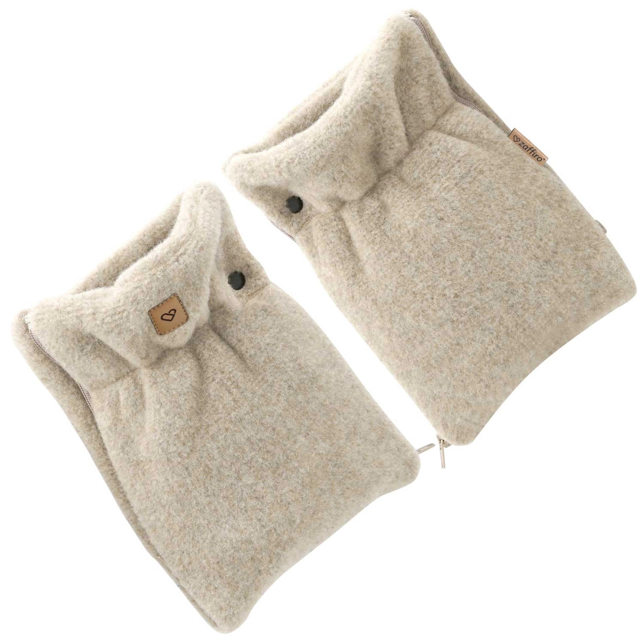 Handwärmer Muffs Wool Beige