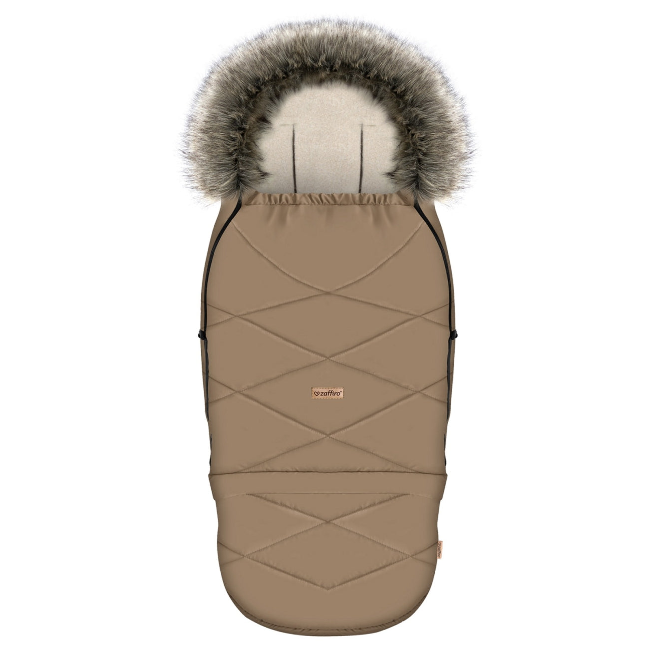 Fußsack GrowUP Aspen, Latte – mitwachsender Babyfußsack 0–36 Monate