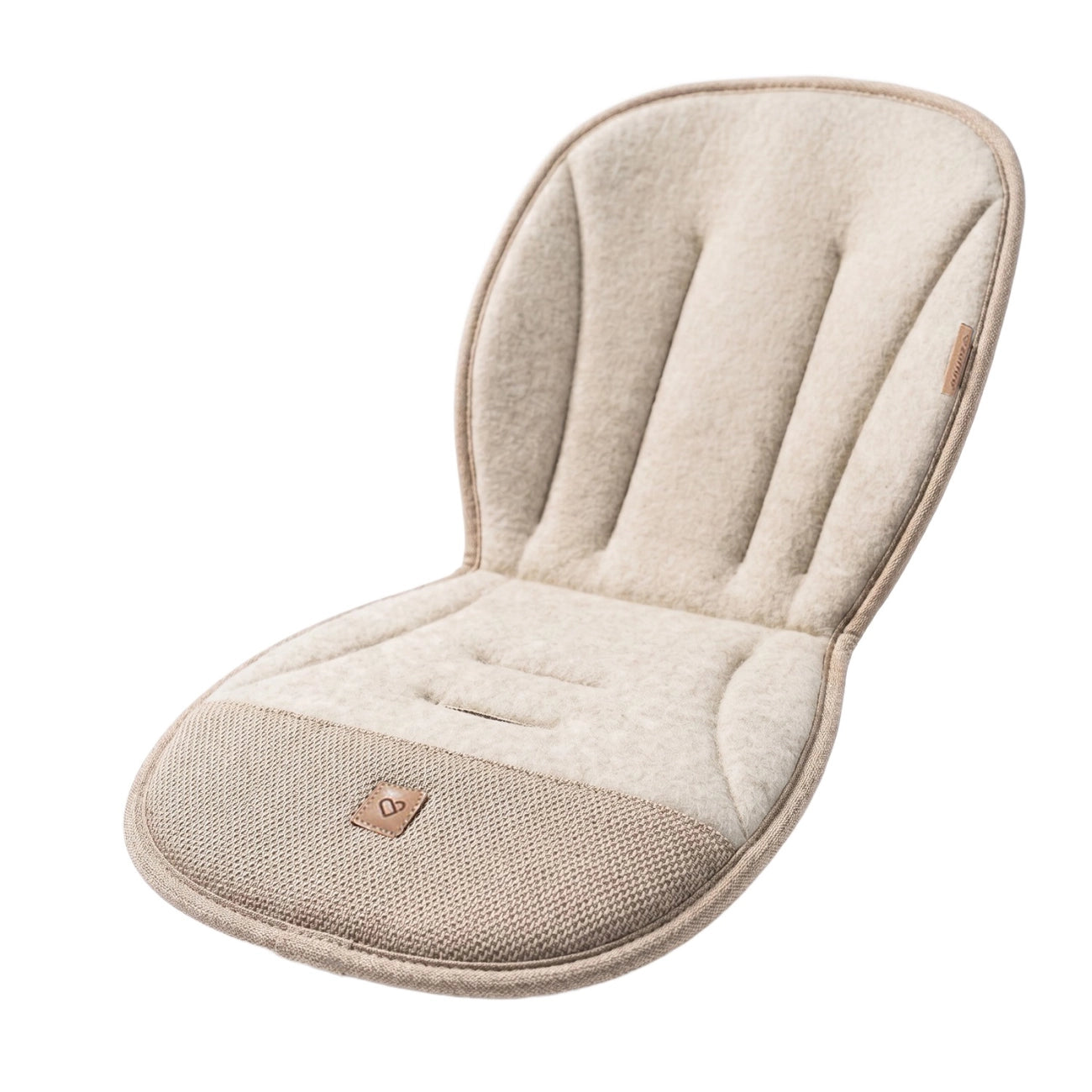 Atmungsaktive Kinderwagen-Sitzauflage Wolle, Beige