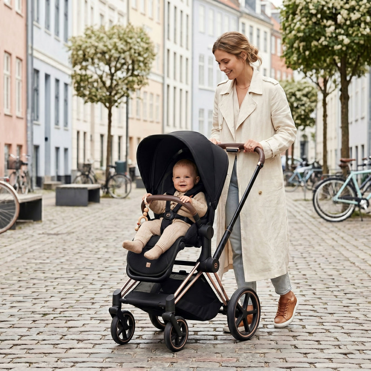 Atmungsaktive Kinderwagen-Sitzauflage Air, Black