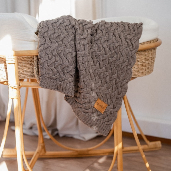Merinowolldecke Chocolate