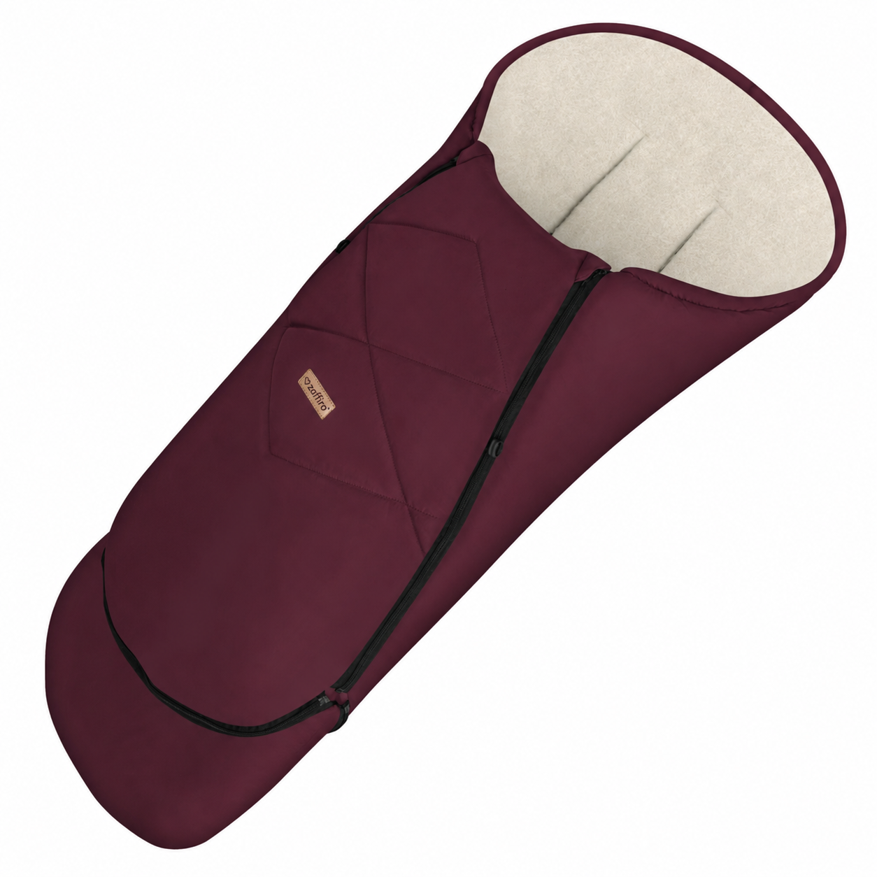 Fußsack EverGrow Aspen, Burgundy – Seitenansicht