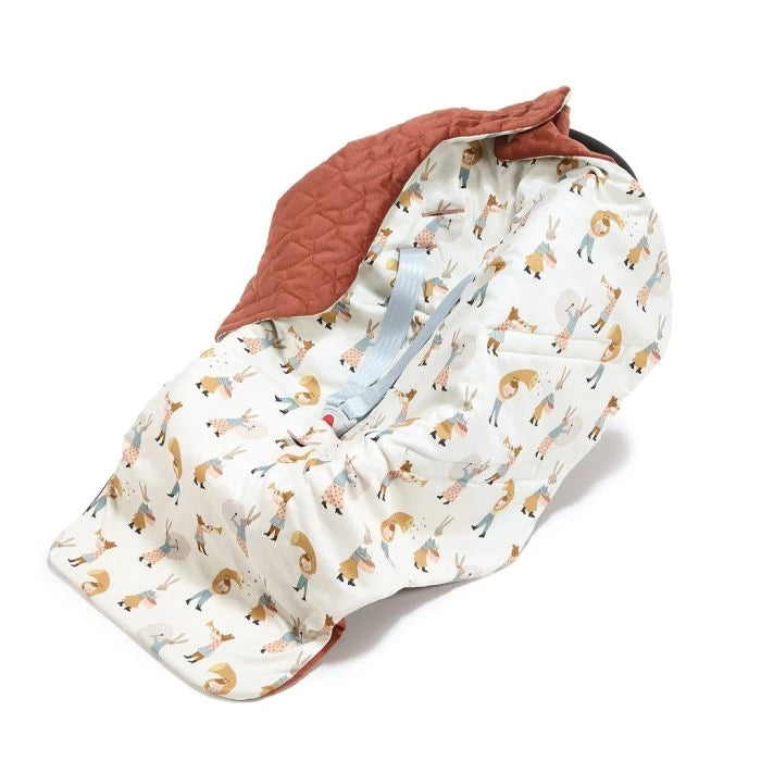 Einschlagdecke für Babyschale, Autositz-decke für Neugeborenen, Beige
