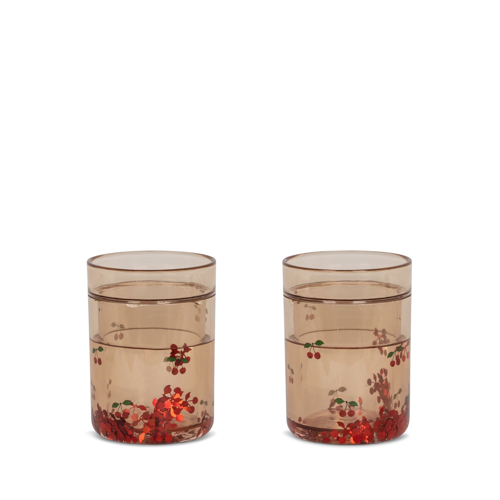 Glitzerbecher Cherry, 2er-pack