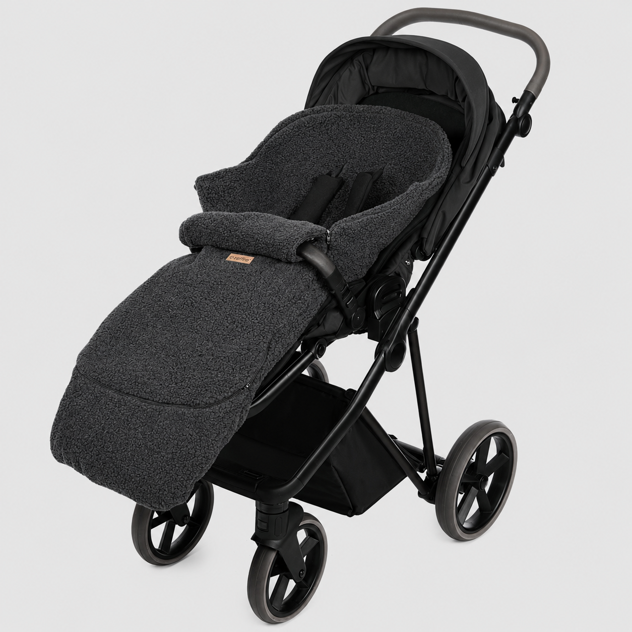 Fußsack Maxi Wool Bouclé, Anthracite
