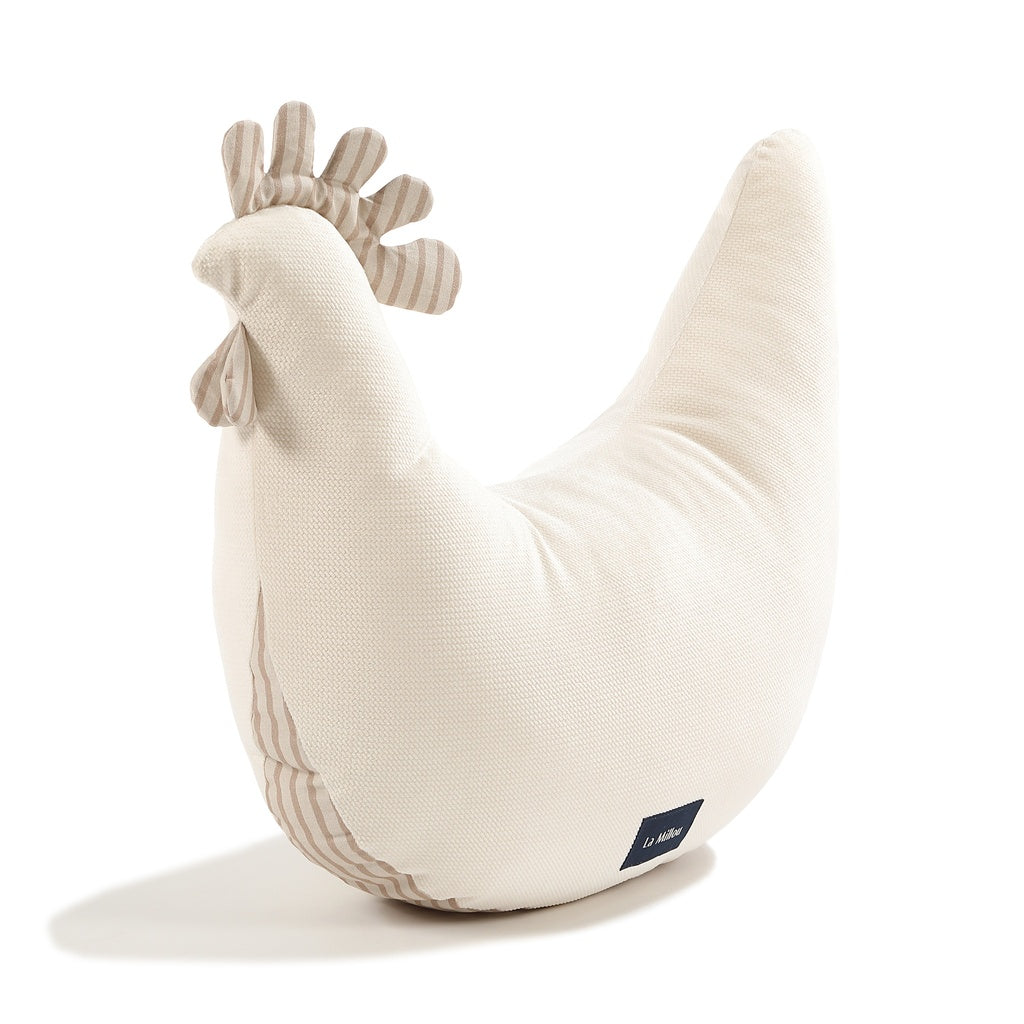 Samt Stillkissen Dana Stripes Beige