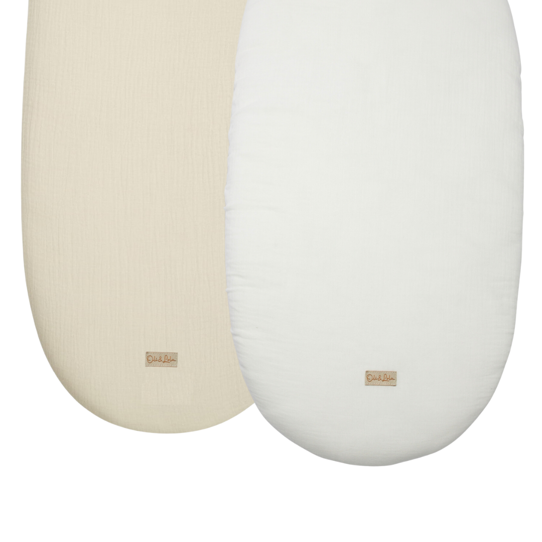 Musselin Spannbettlaken, 2-er Set