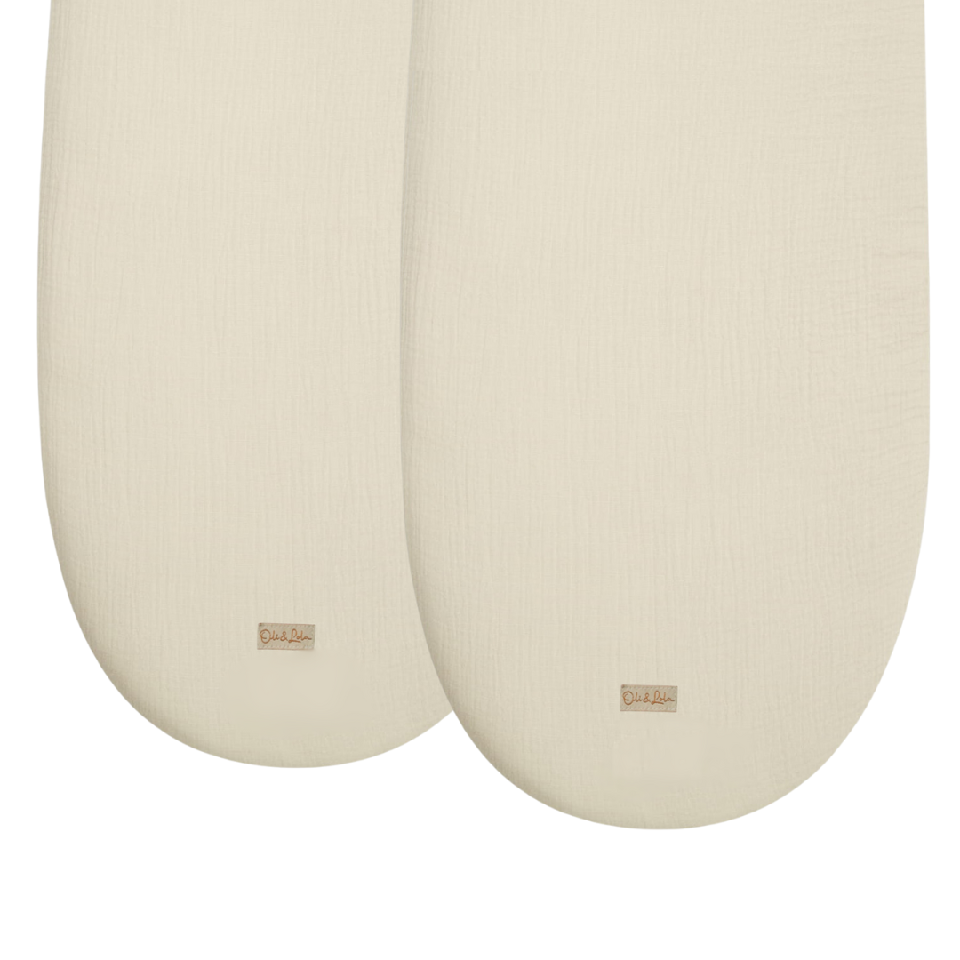 Musselin Spannbettlaken, 2-er Set