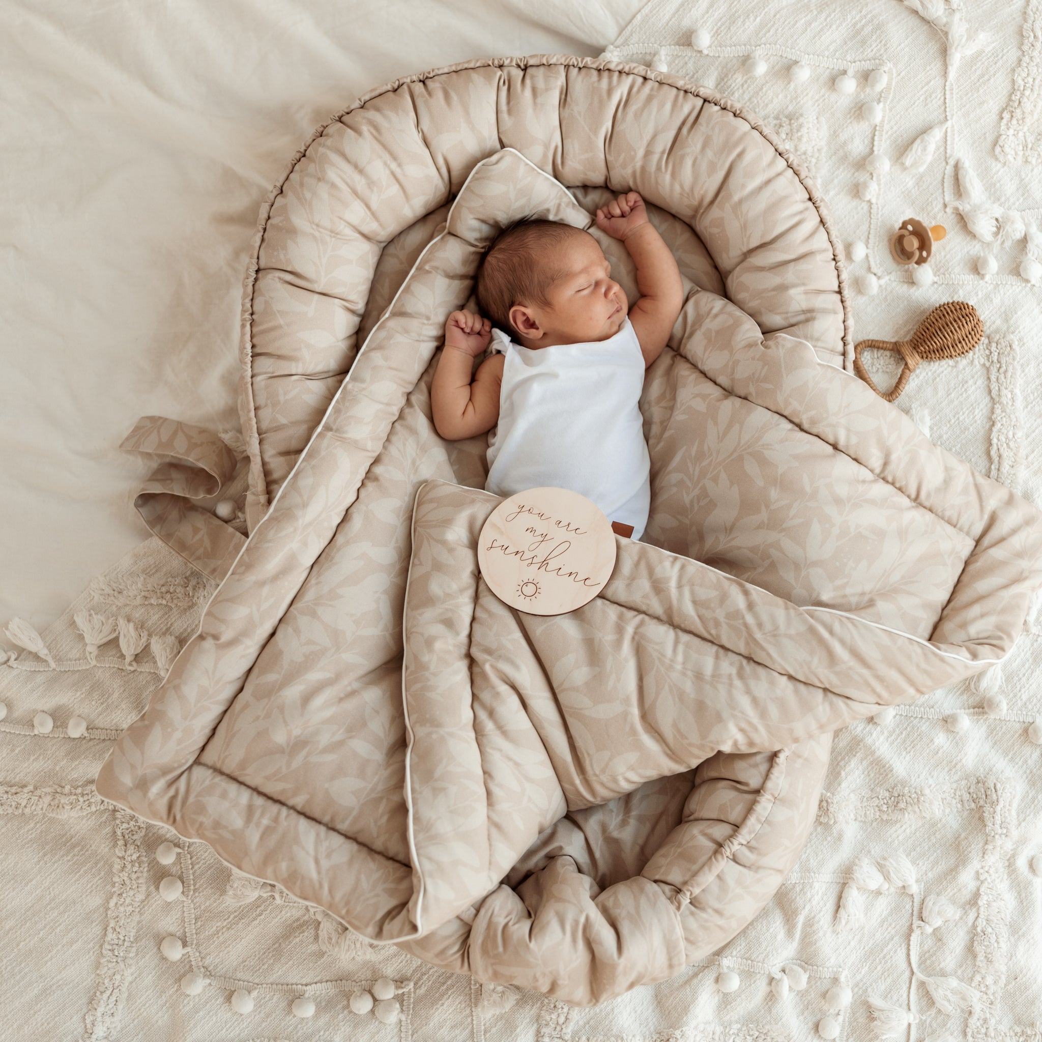 Babynestchen Cocoon Mantulien, Beige - Oli&Lola