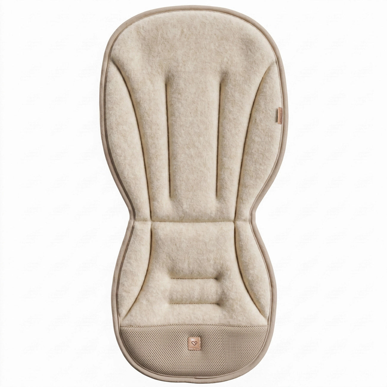 Atmungsaktive Kinderwagen-Sitzauflage Wolle, Beige