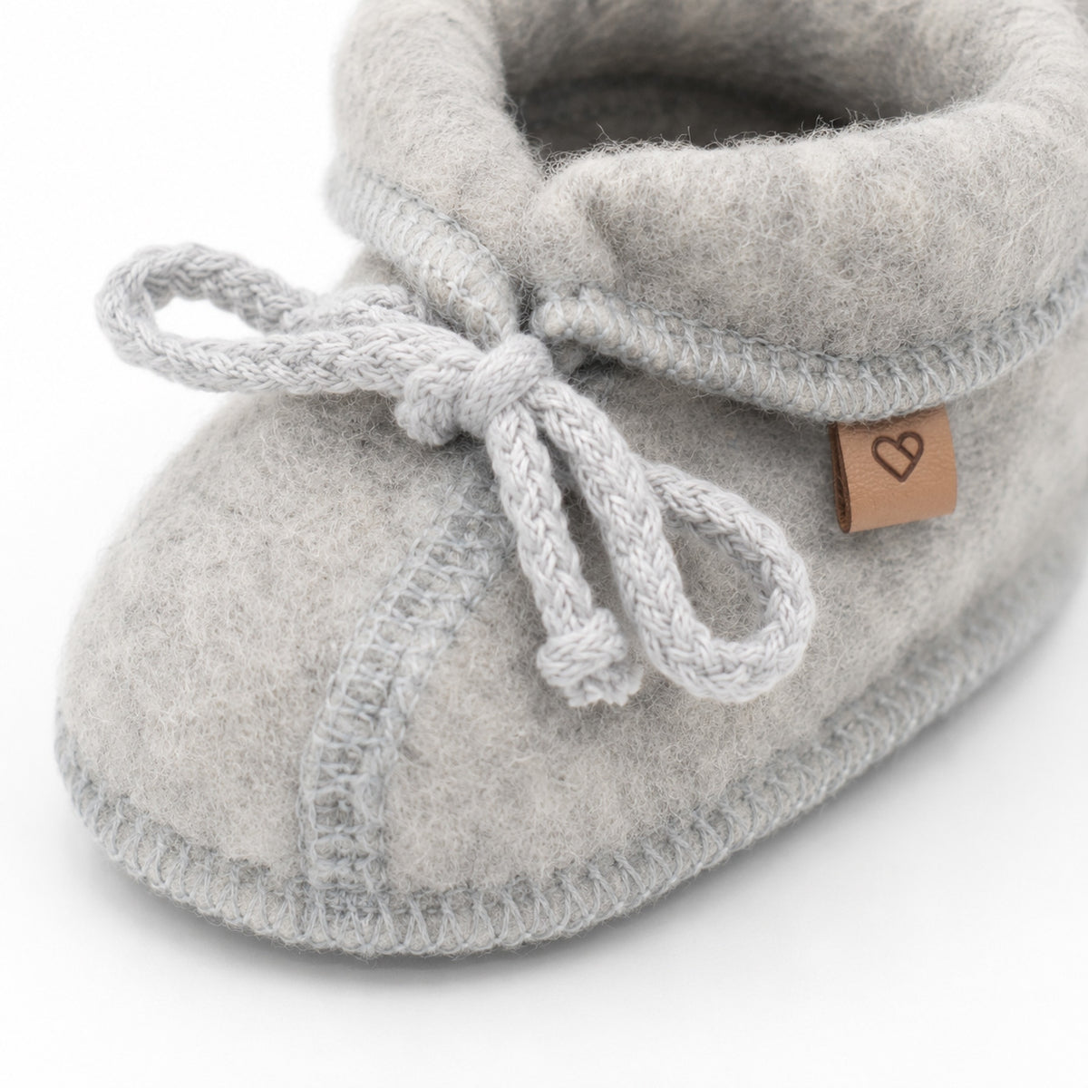Woll-Babyschuhe mit Schnürung Grau