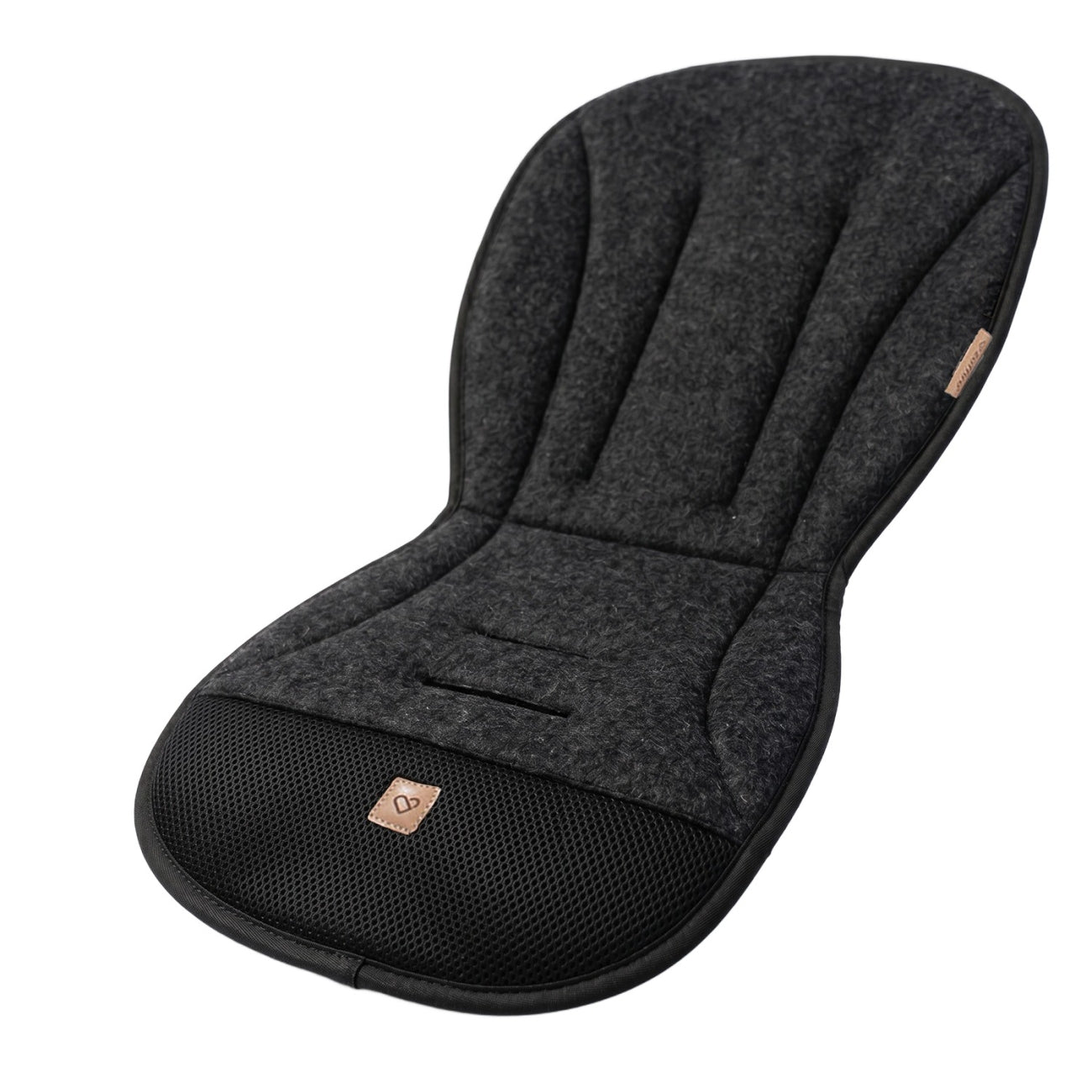 Atmungsaktive Kinderwagen-Sitzauflage Wolle, Anthracite