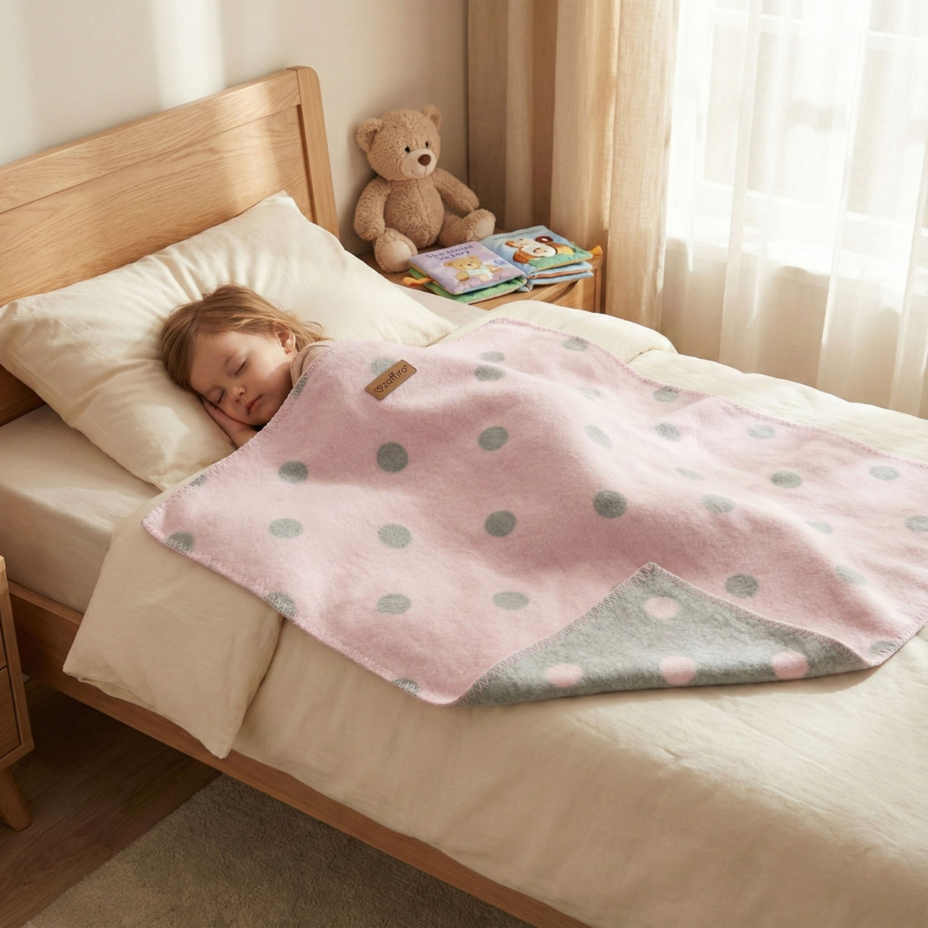 Baumwolldecke Oslo Dots Baby Pink