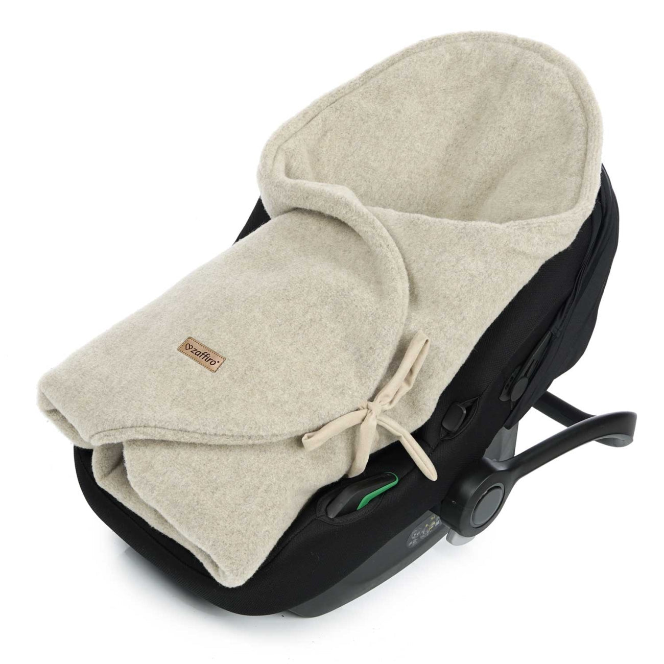 Baby-Wollswaddle Sierra, Beige – Rückenansicht