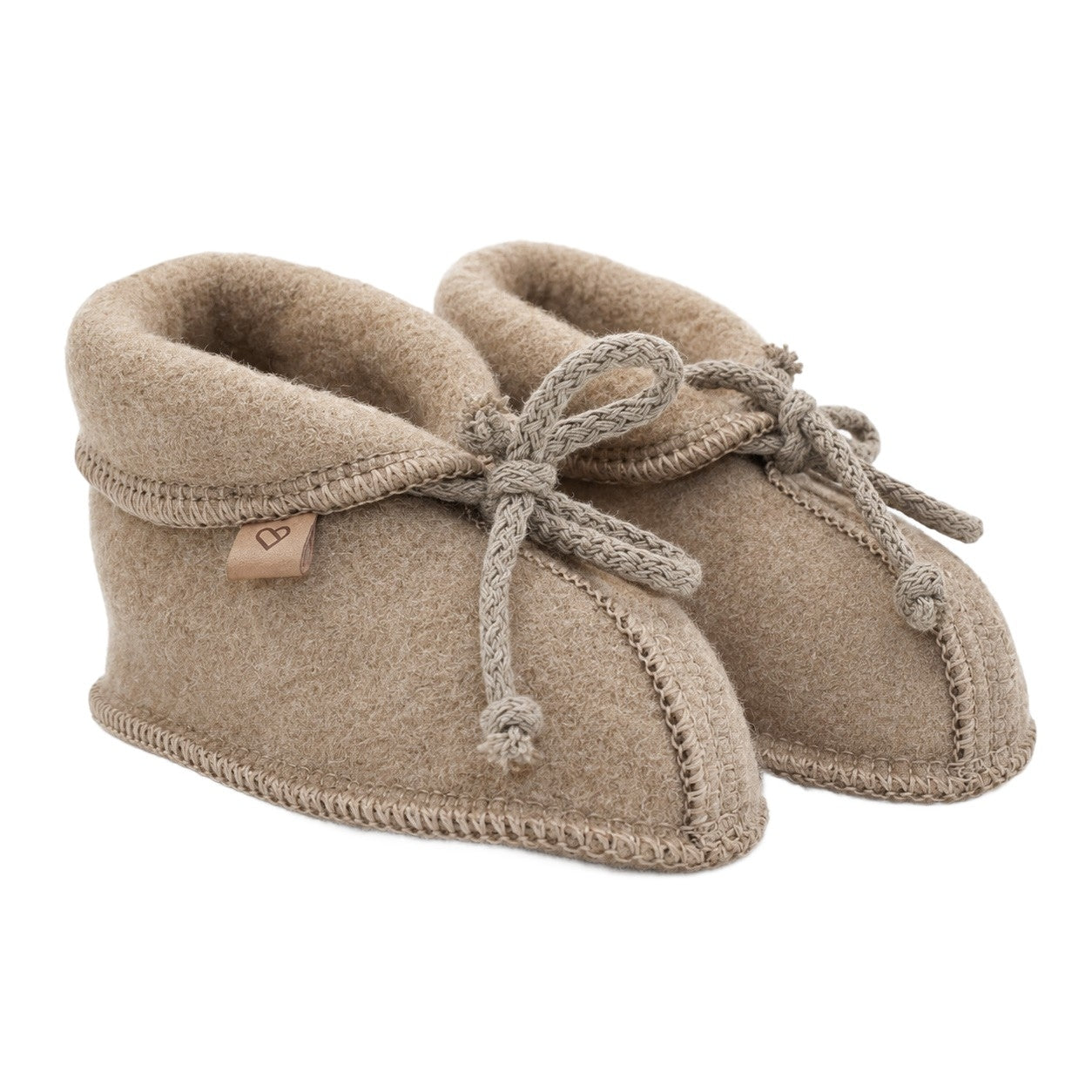 Woll-Babyschuhe mit Schnürung Brown