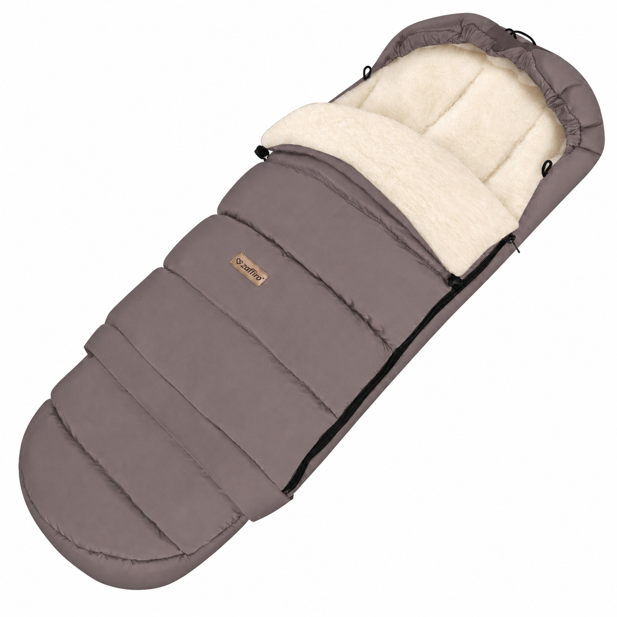 Fußsack iGrow Nordico, Taupe – mitwachsender Babyfußsack 0–36 Monate