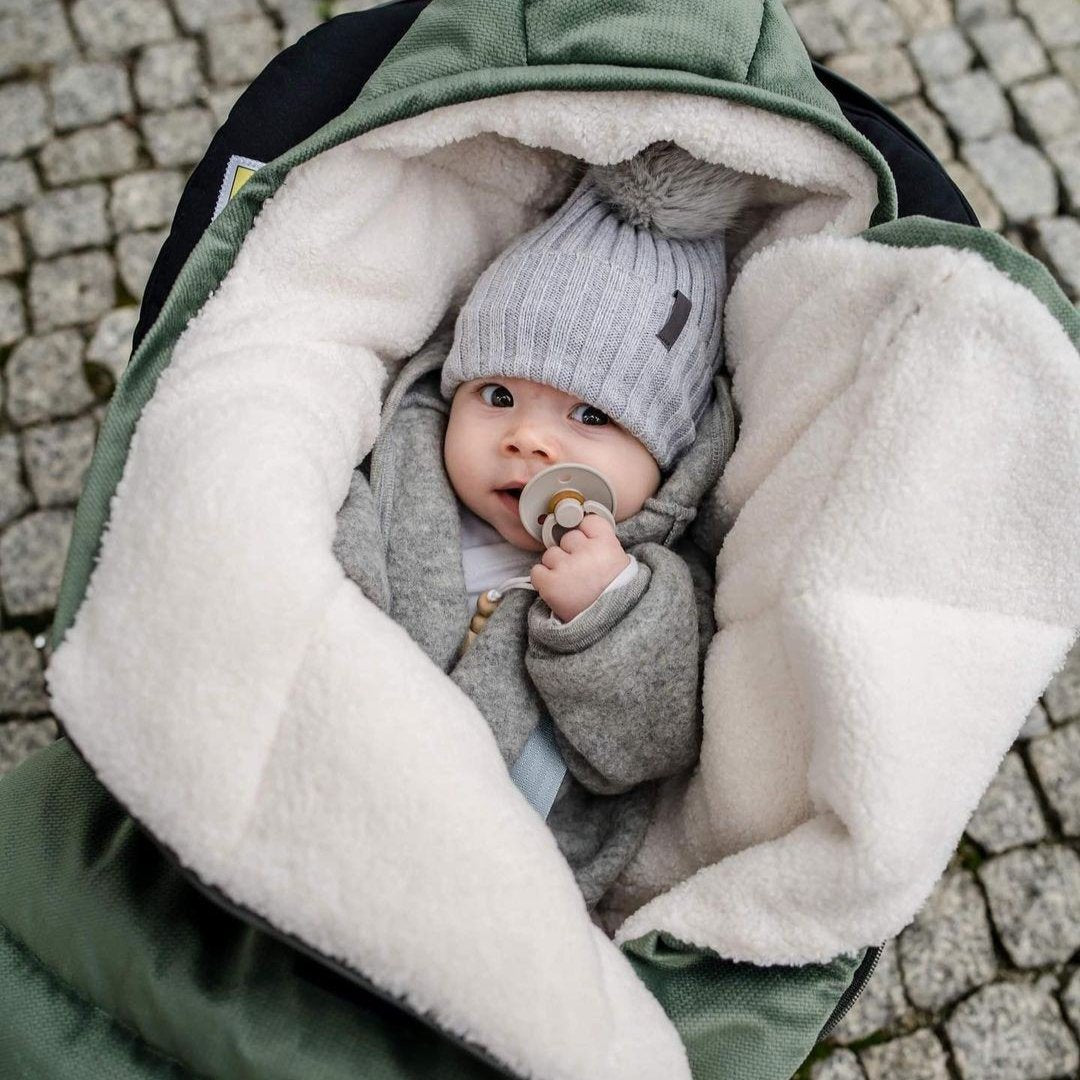 Kinderwagen Fußsack Baby, Khaki - Oli&Lola