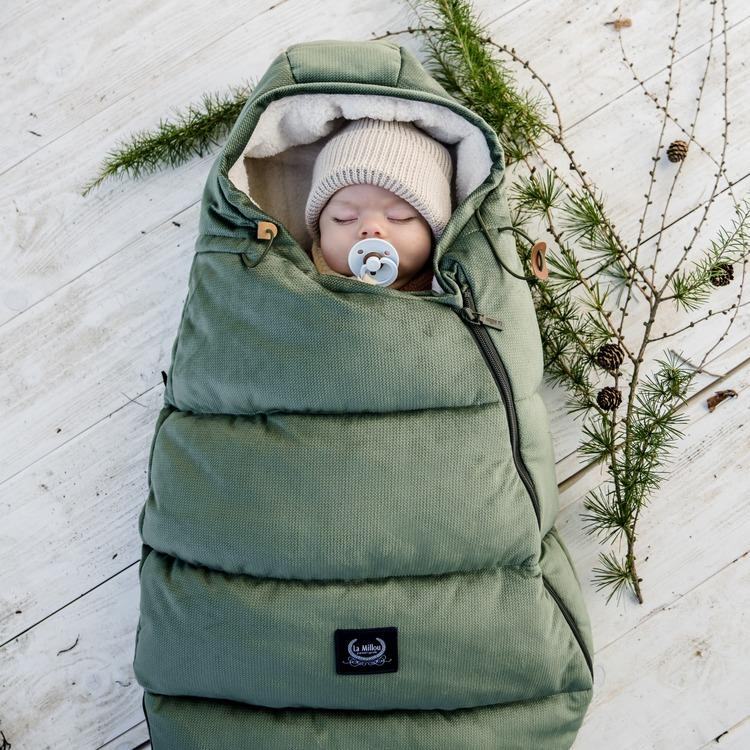 Kinderwagen Fußsack Baby, Khaki - Oli&Lola